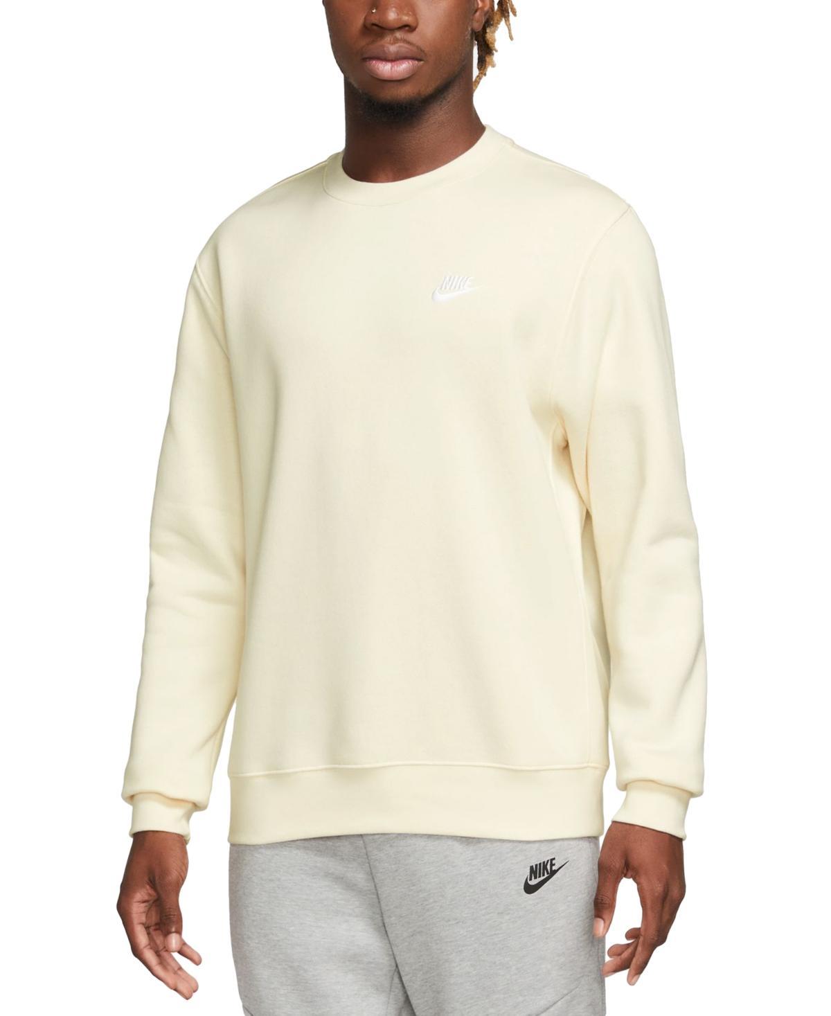 Nike Men's Club Crewneck Sweatshirt in Black/white at Nordstrom, Size Large Product Image