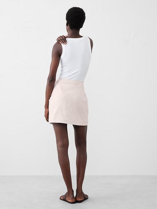 Linen-Blend A-Line Mini Skirt Product Image