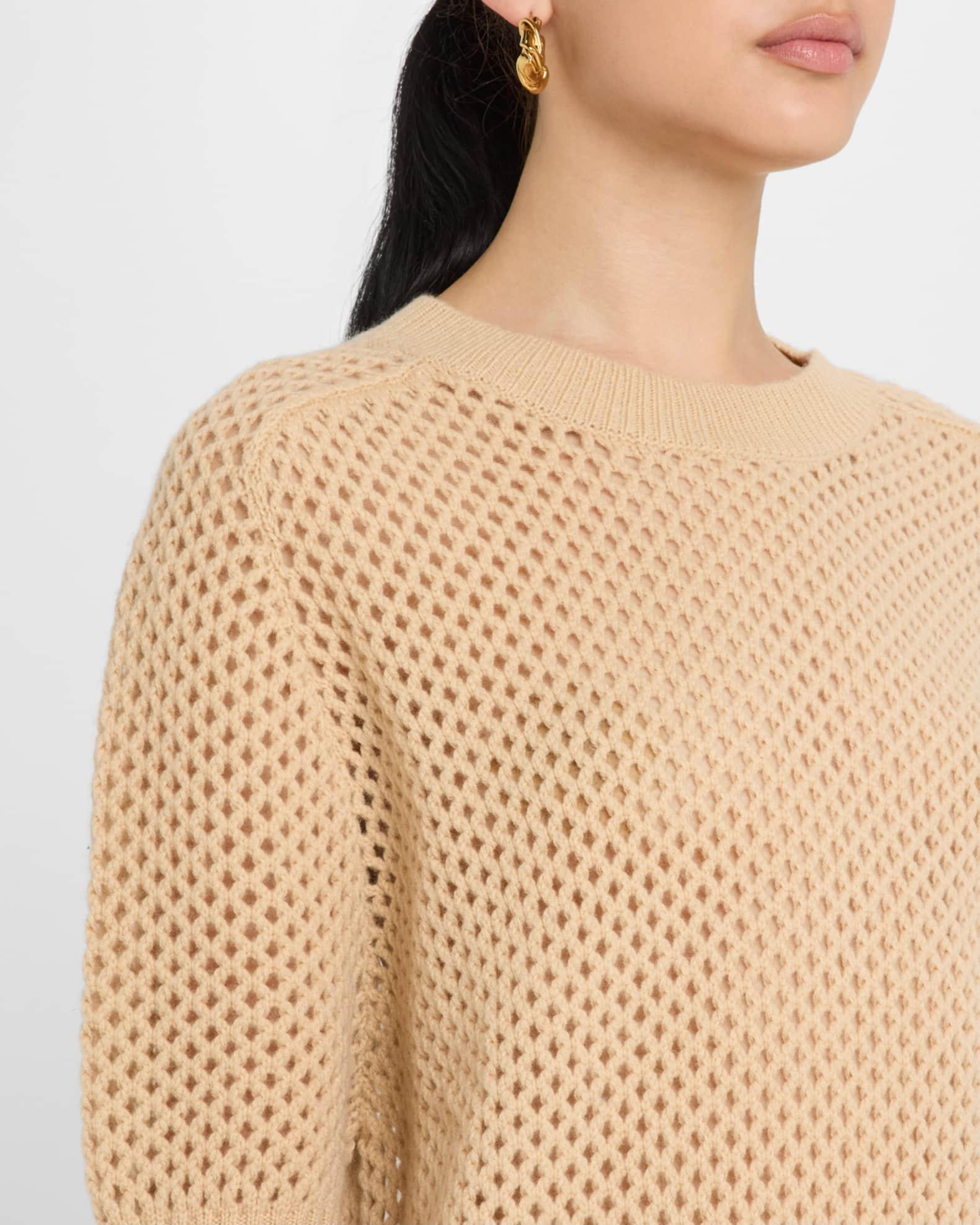 Open-Knit Wool Cashmere Sweater Product Image