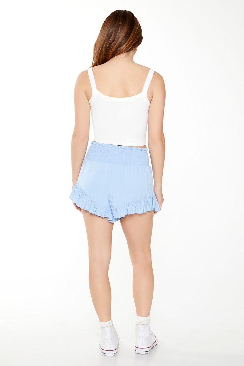 Smocked Ruffle-Trim Shorts | Forever 21 Product Image