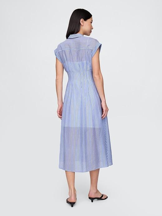 Sheer Midi Shirtdress Product Image