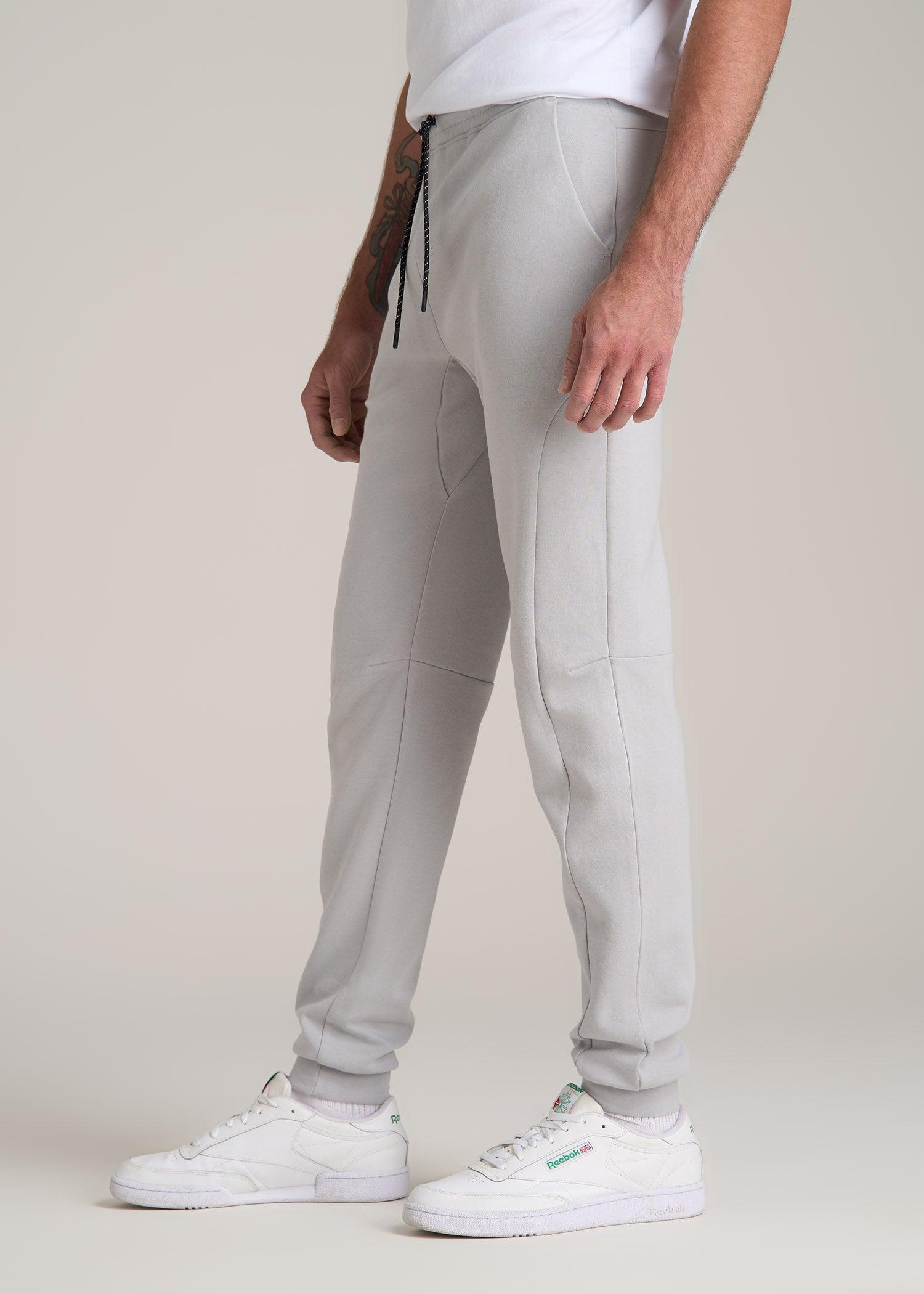 Tall Men's Utility Fleece Joggers in Silver Grey Product Image