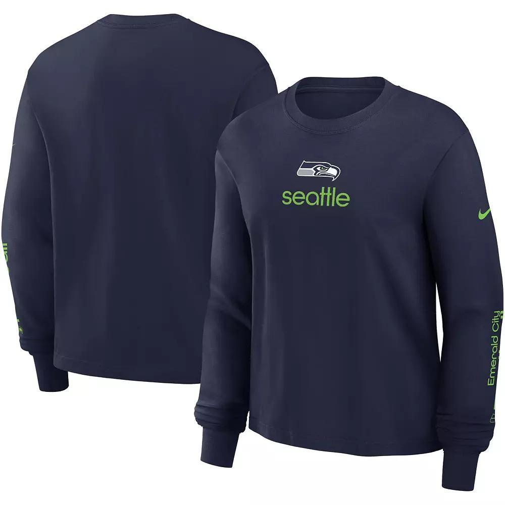 Seattle Seahawks Boxy Nike Womens NFL Long-Sleeve T-Shirt | 01N241S78-2QV Product Image