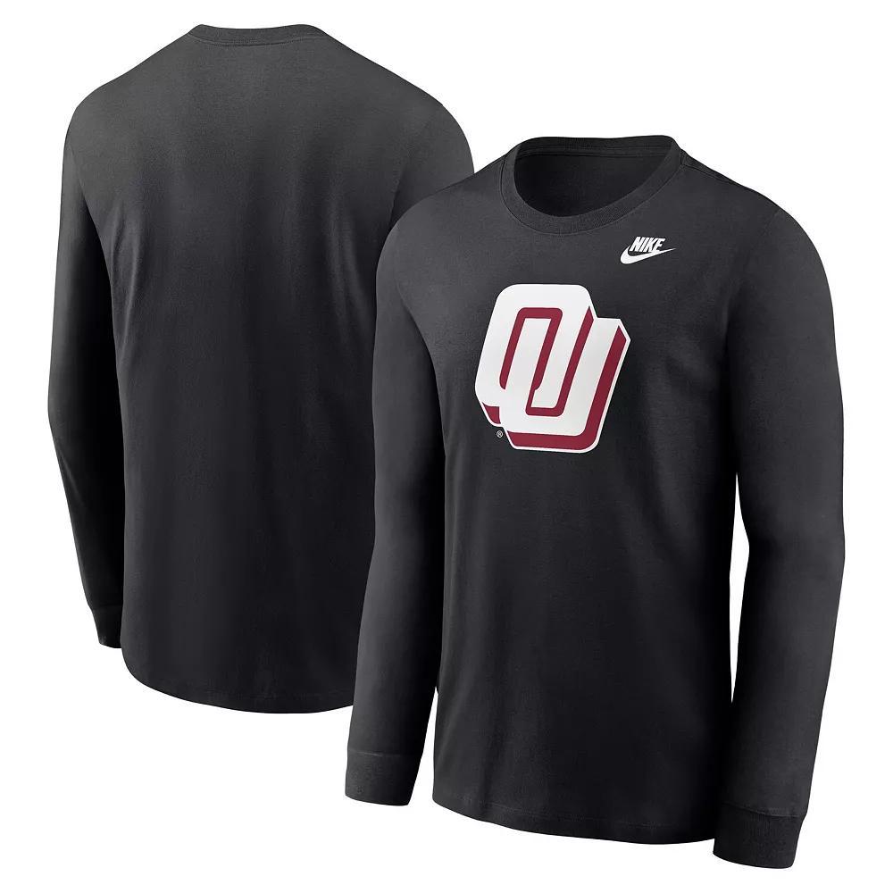 Men's Nike Black Oklahoma Sooners Alternate Logo Long Sleeve T-Shirt,  Product Image