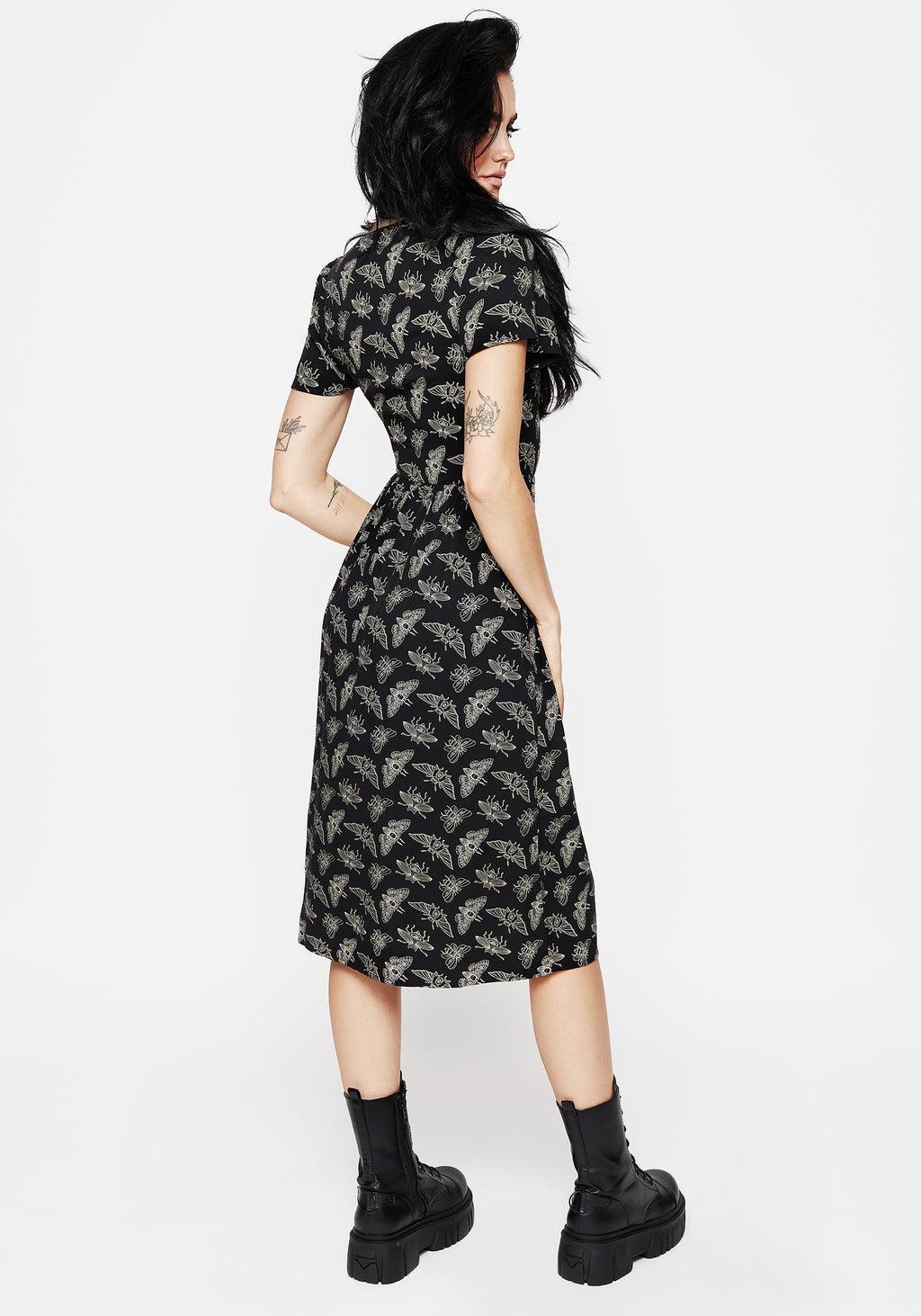 Mortmoth Short Sleeve Midi Dress Product Image