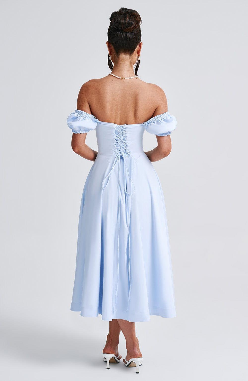 Elora Midi Dress - Blue Product Image