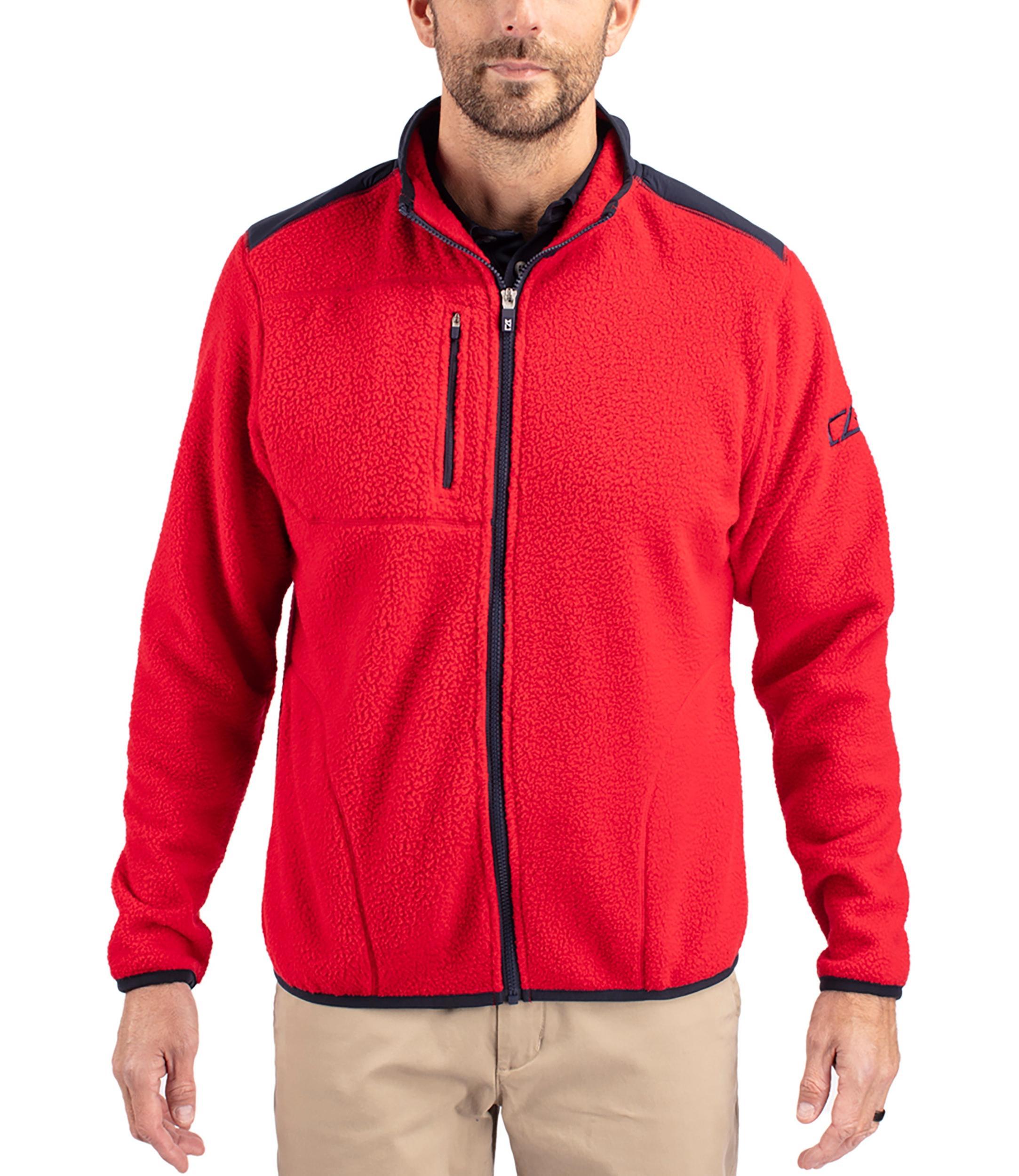 Cutter & Buck Cascade Eco Sherpa Mens Big & Tall Fleece Jacket Male Product Image