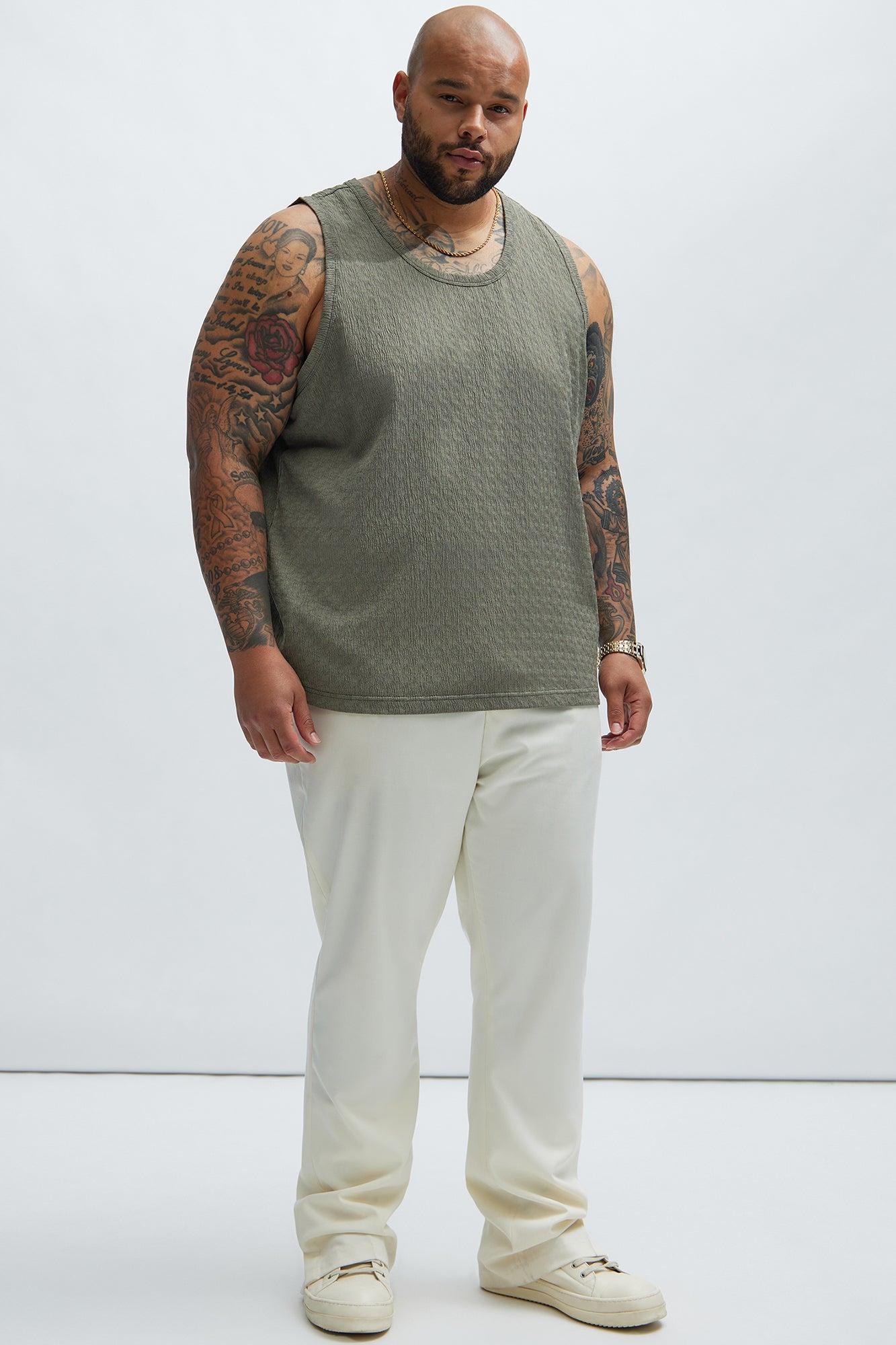 Reign Textured Tank - Olive Product Image