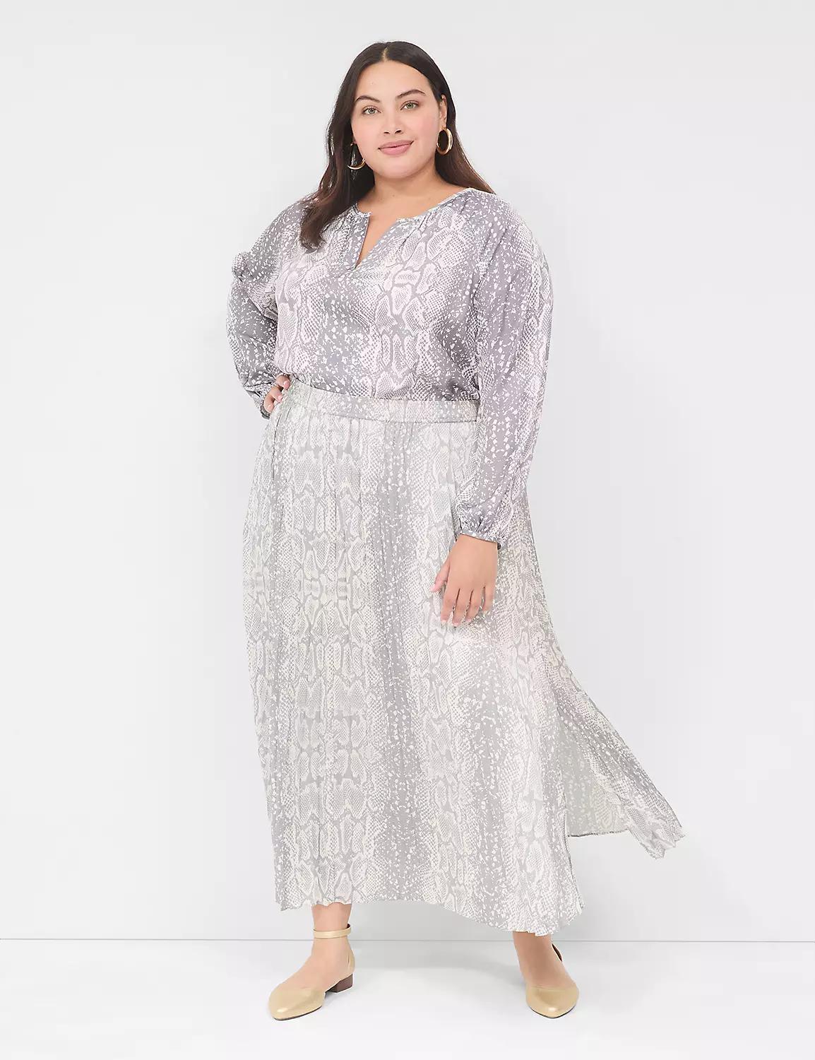 Pleated Maxi Skirt Product Image