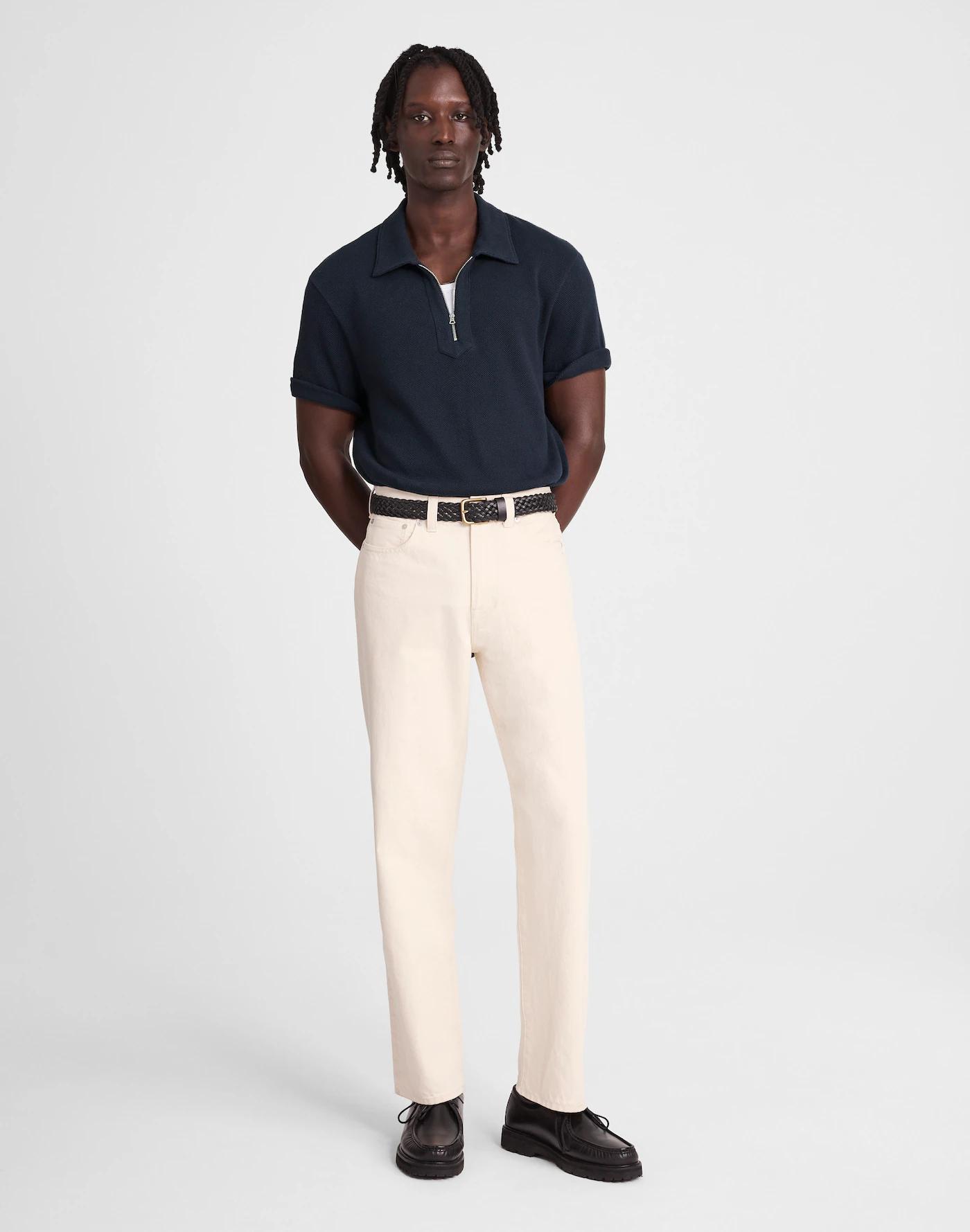 Quarter-Zip Pique Polo Shirt Product Image