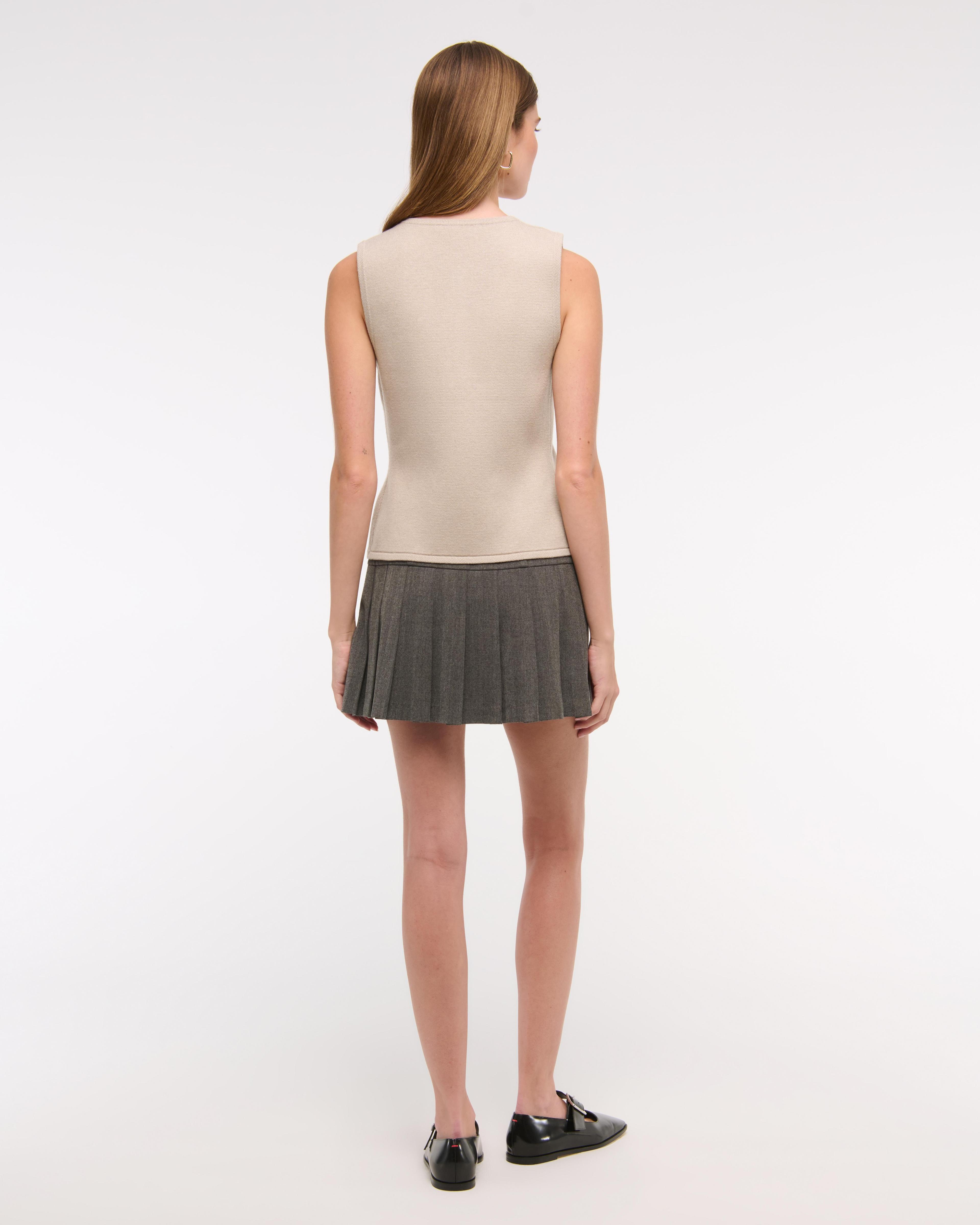 The A&F Mara High-V LuxeLoft Sweater Vest Product Image