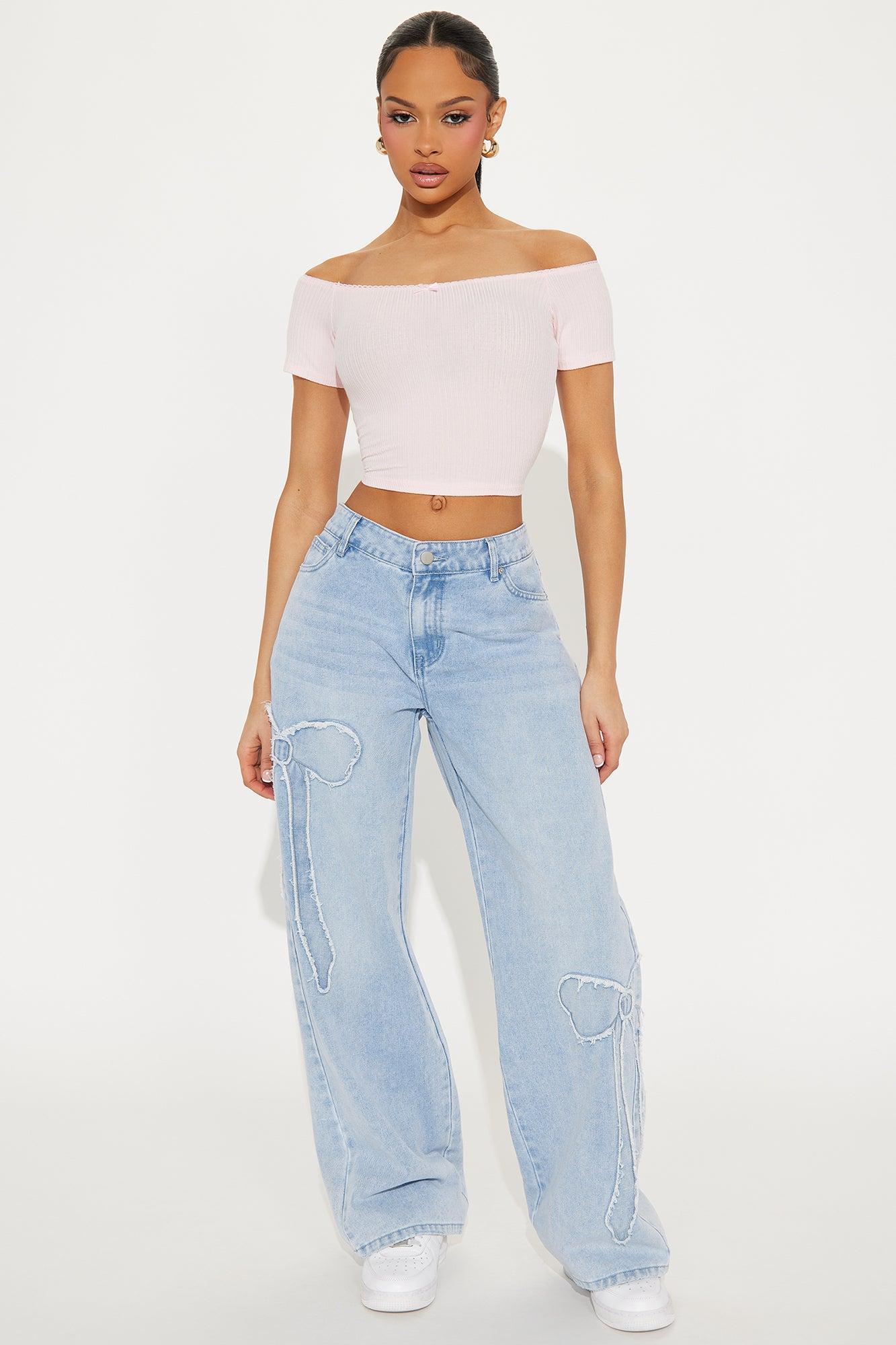 Girly Things Off Shoulder Top - Pink Product Image