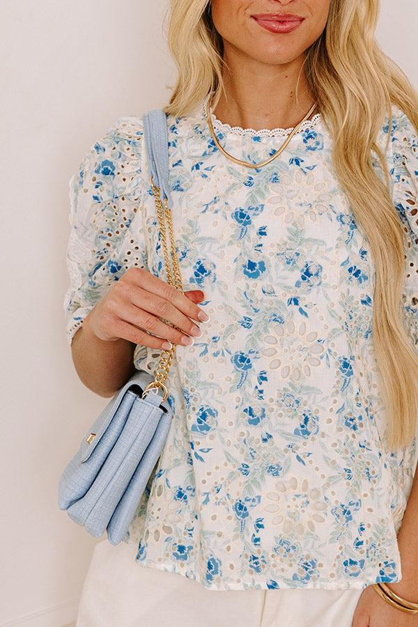 Darling Glance Floral Eyelet Top Product Image