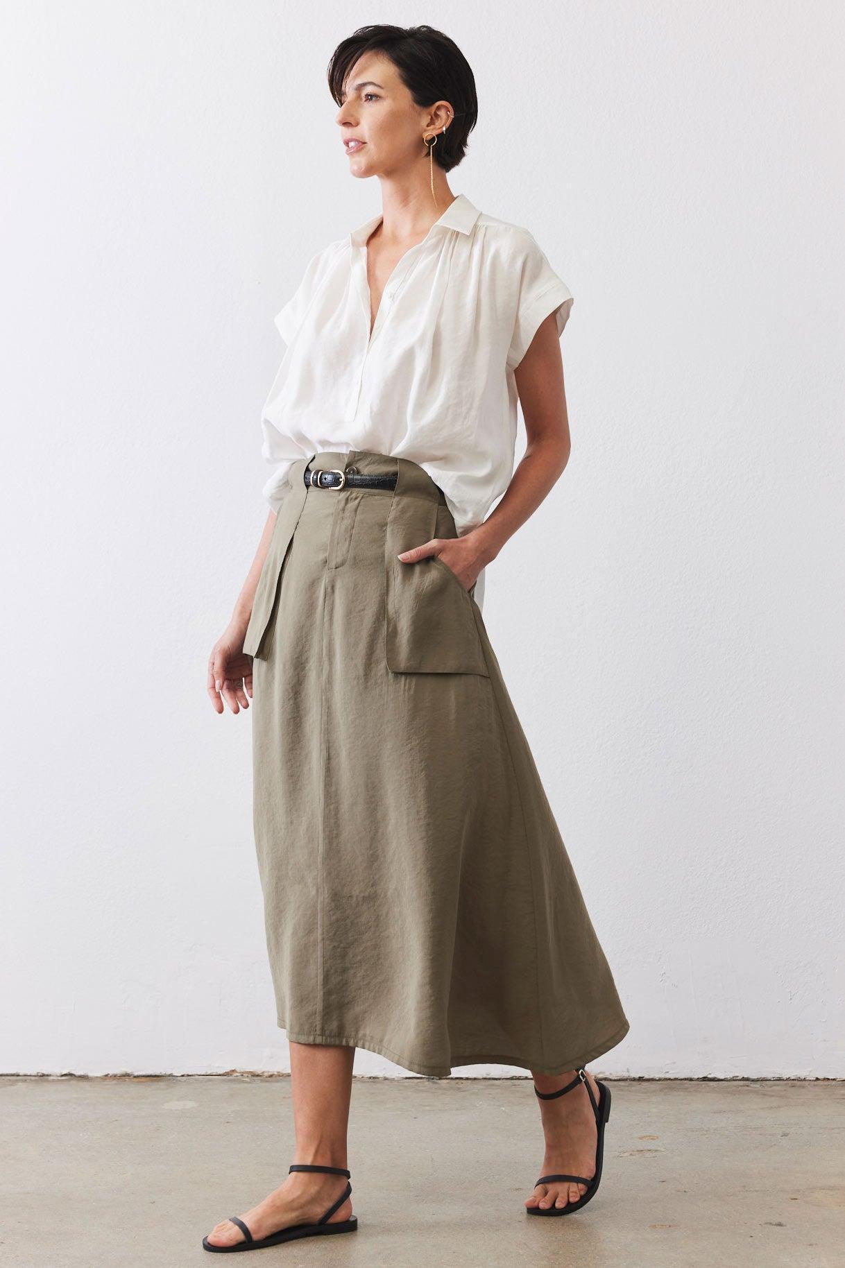 Light Poplin Utility Skirt Product Image