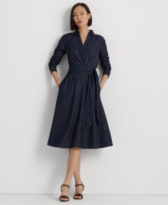 Lauren Ralph Lauren Long Sleeve Day Dress Women's Clothing Product Image