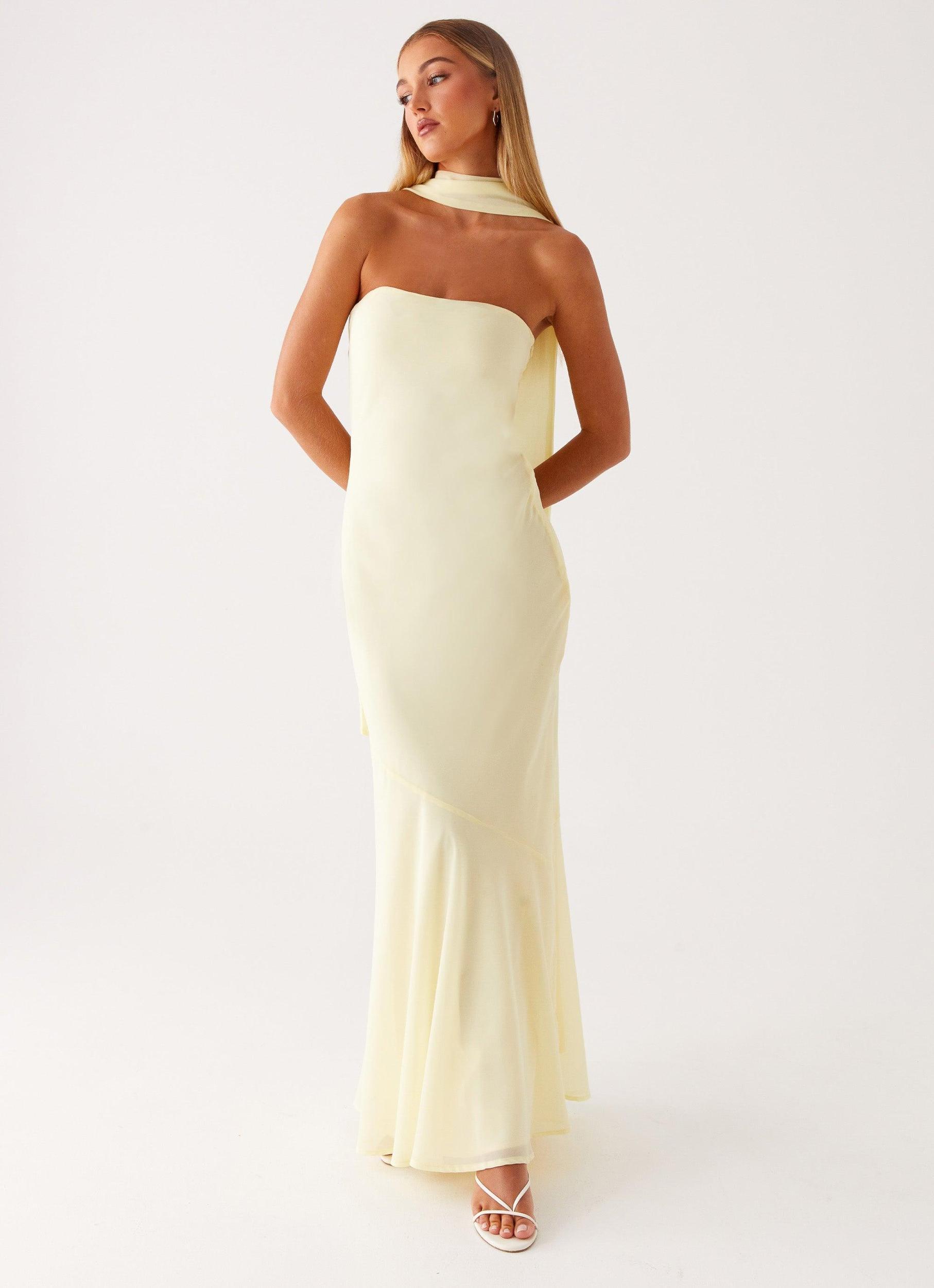 Under The Pagoda Maxi Dress - Yellow Product Image