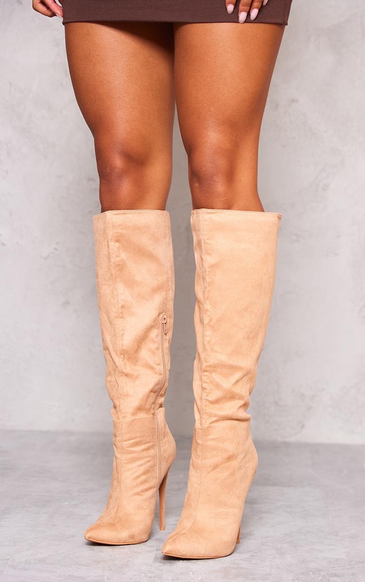 Sand Emmi Faux Suede Knee Boots Product Image