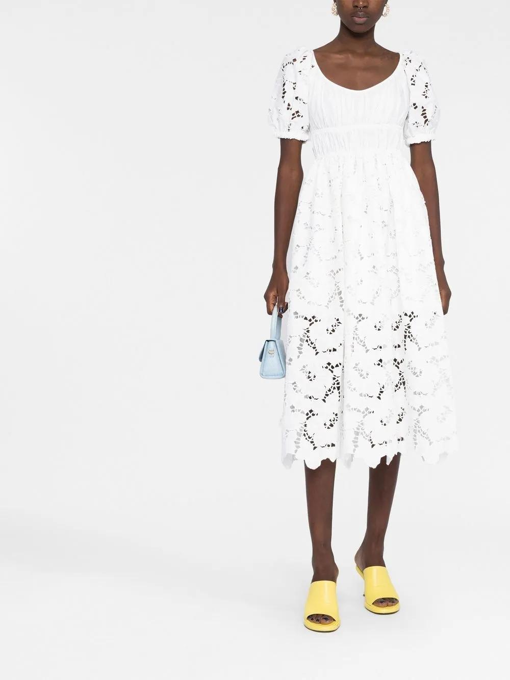 flared lace midi dress Product Image