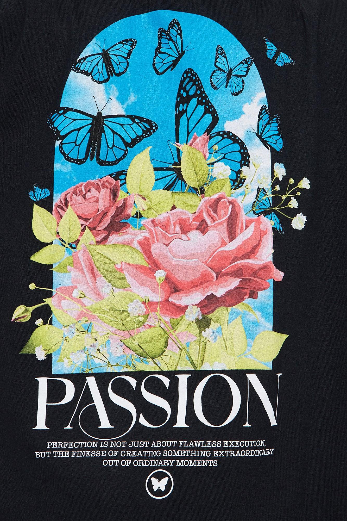 True Passion Washed Oversized Tee - Black Product Image