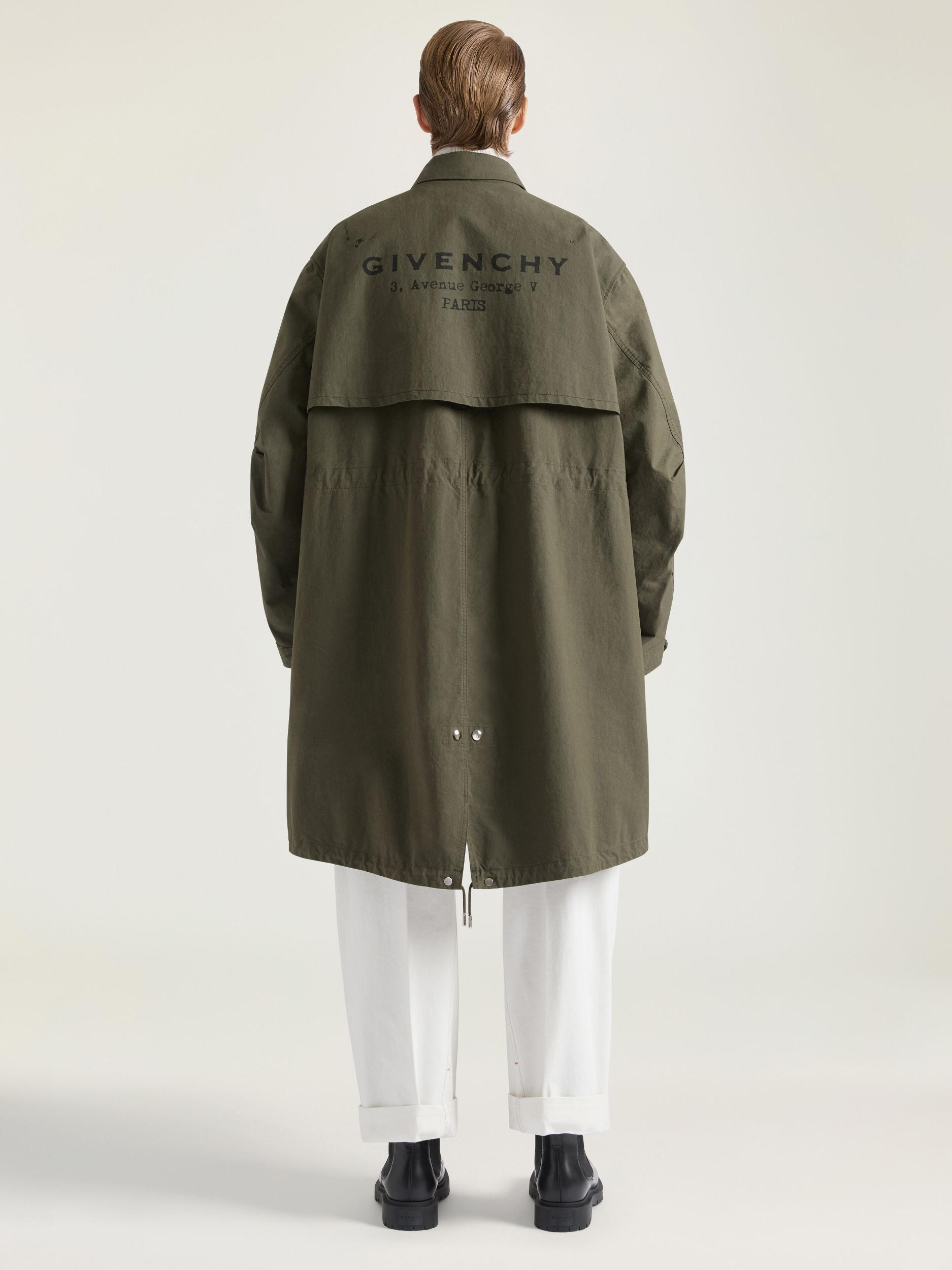 Parka in cotton with GIVENCHY Stamp print Product Image