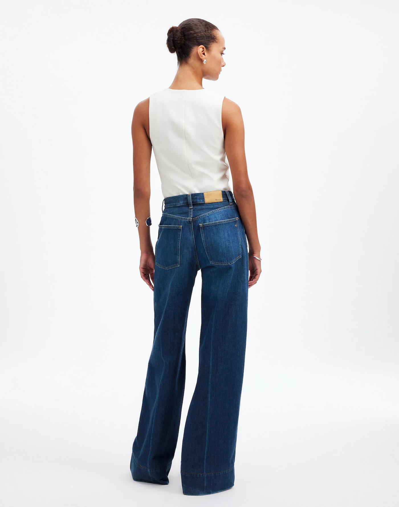 Petite Superwide-Leg Jeans: Softdrape Denim Edition Product Image