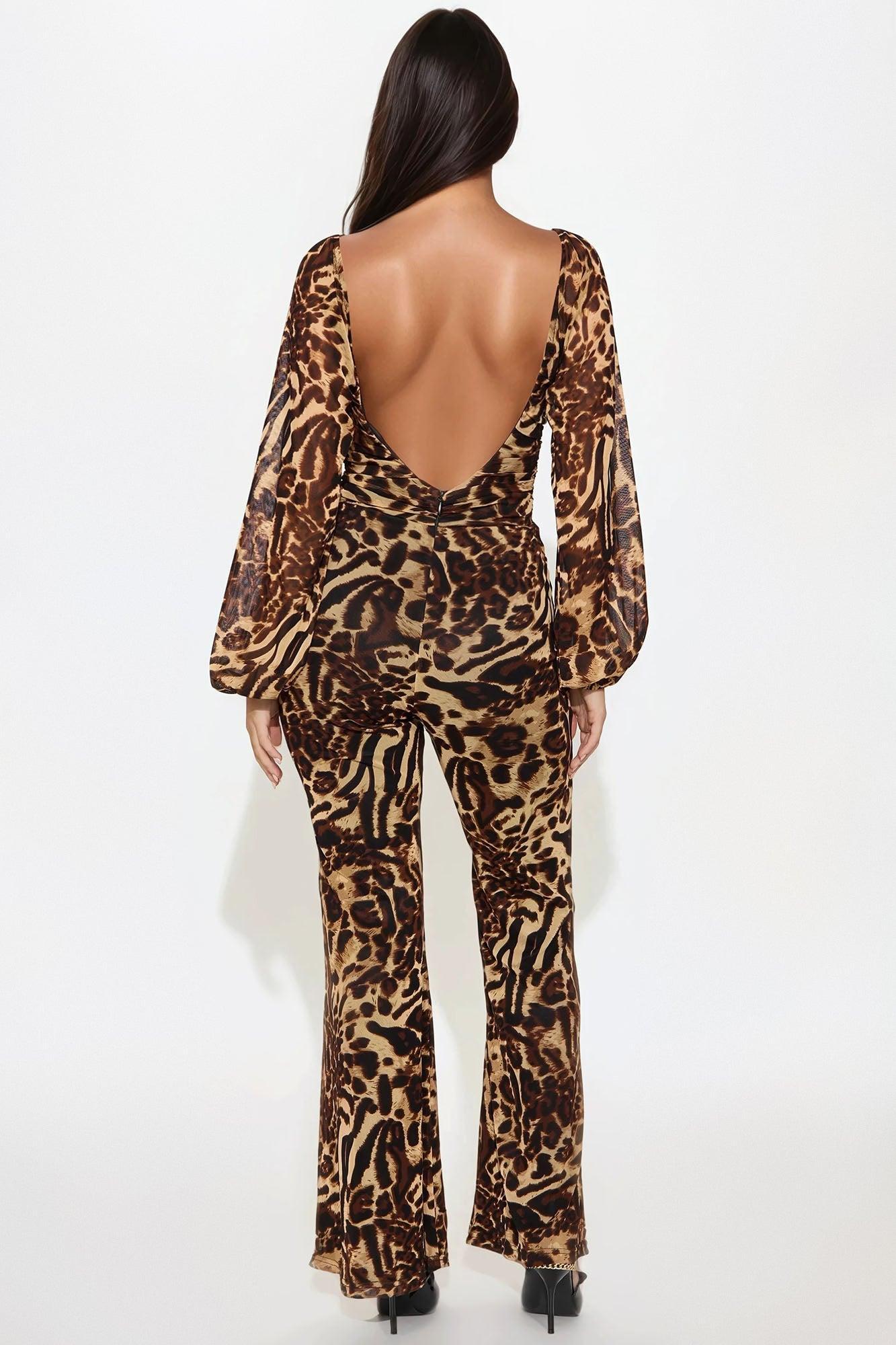 With A Twist Jumpsuit - Brown/combo Product Image