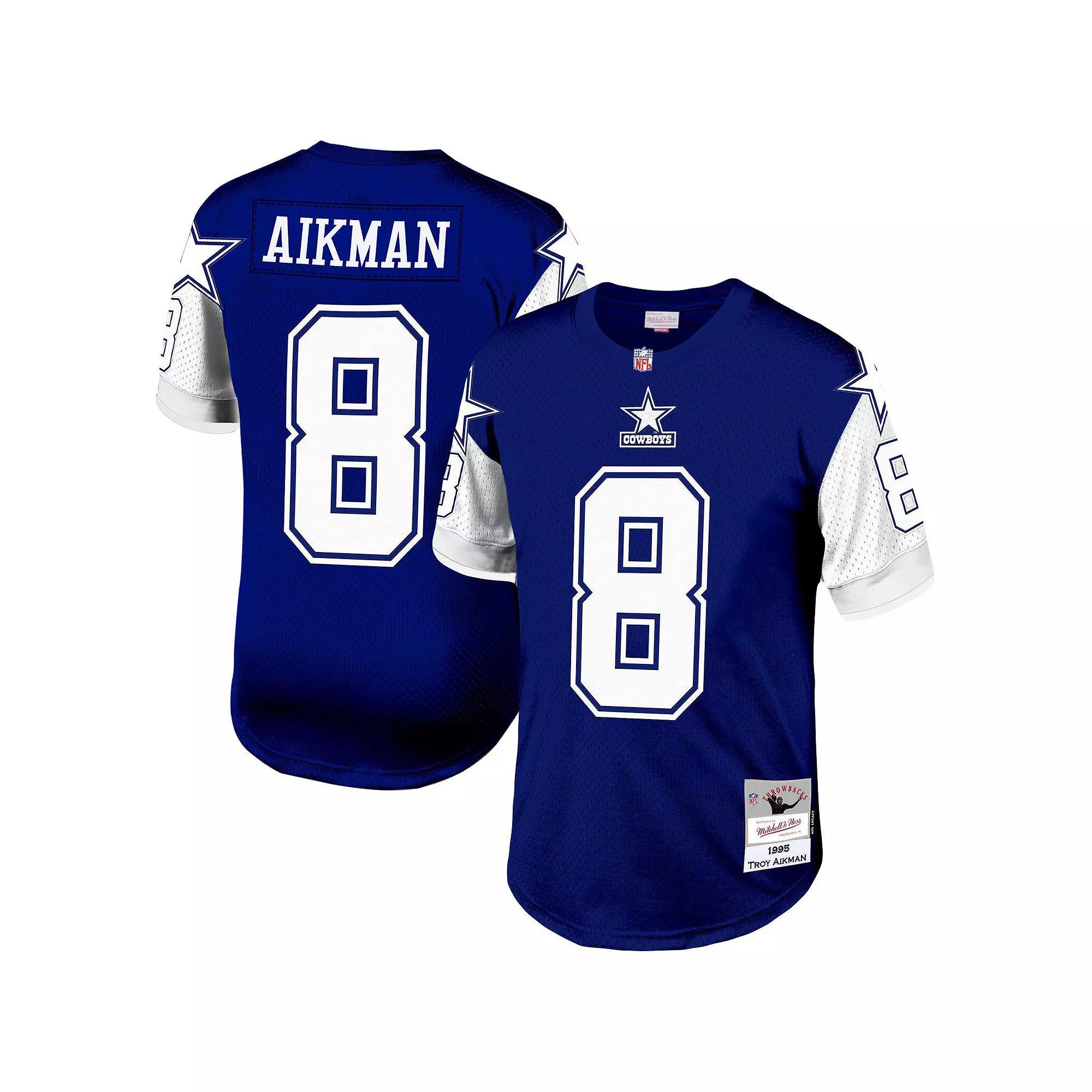 Men's Mitchell & Ness Troy Aikman Navy Dallas Cowboys Legacy Replica Jersey, Size: 5XL, Blue Product Image