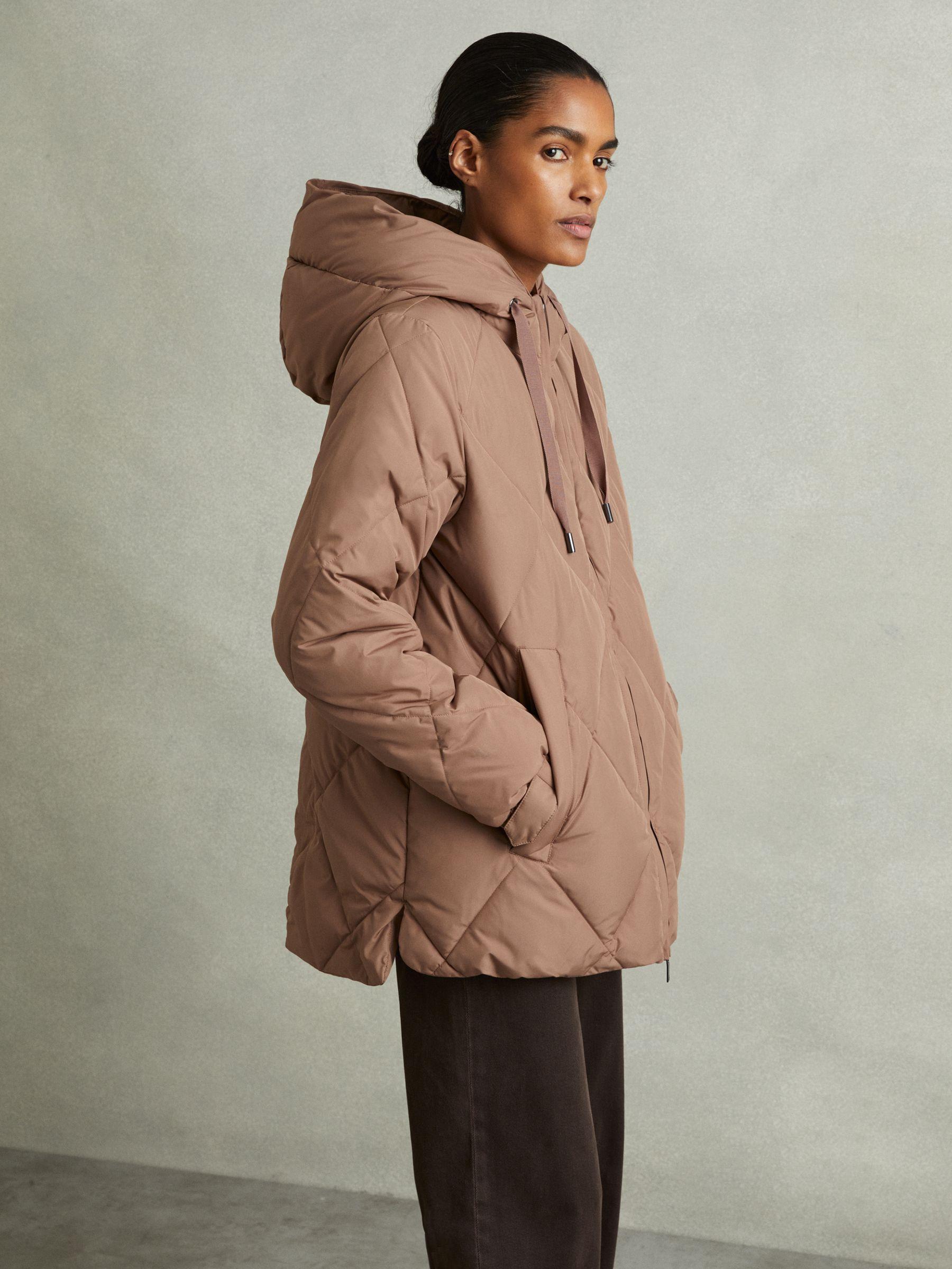 Quilted Puffer Coat in Mink Neutral Product Image