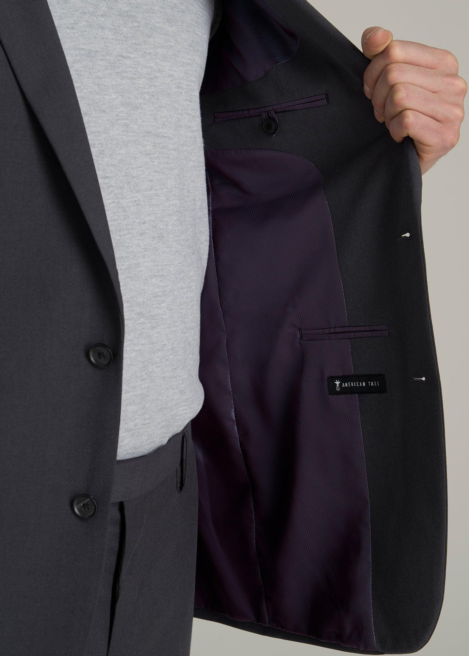 Suit Jacket for Tall Men in Mid Grey Male Product Image