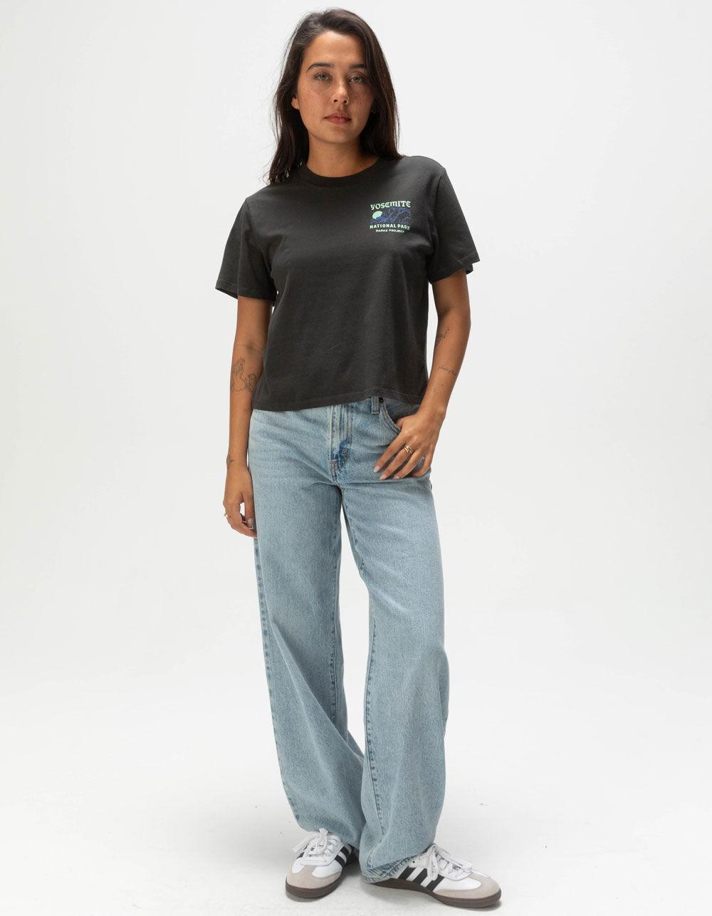 PARKS PROJECT Yosemite Womens Boxy Tee - BLACK Product Image