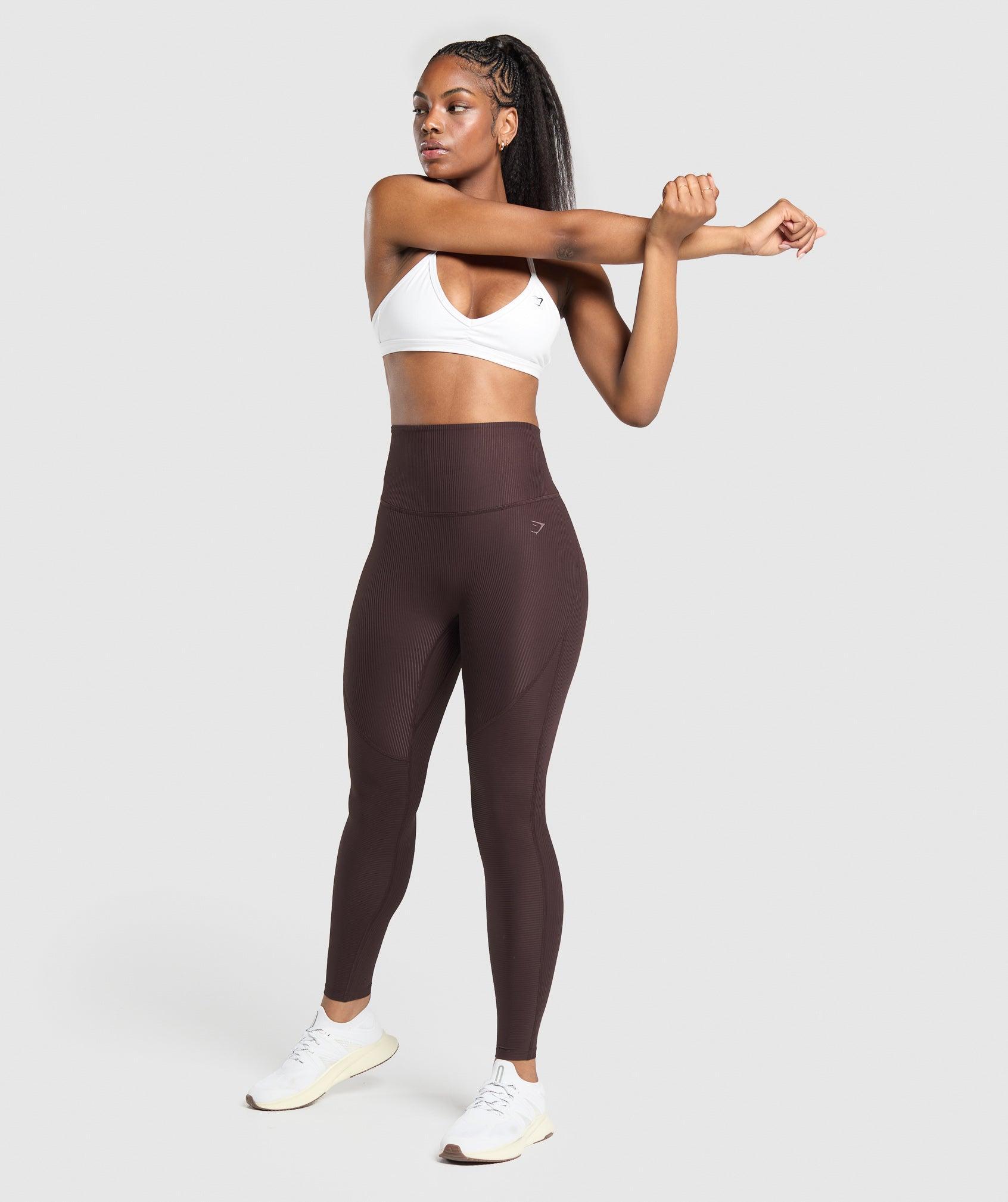 Gymshark Ribbed Leggings - Heritage Brown Female Product Image