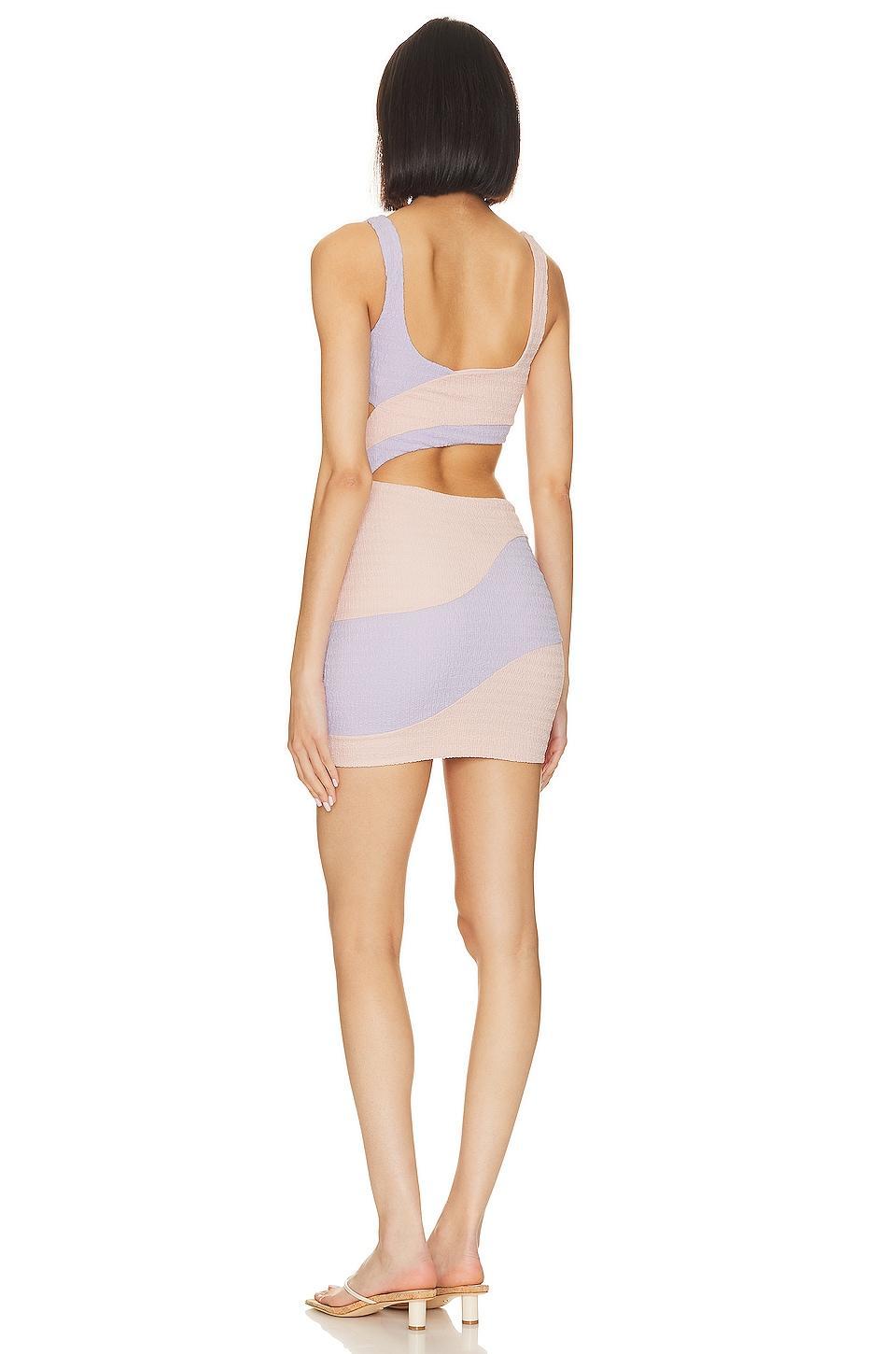 Lovers and Friends Catcha Wave Mini Dress in Pink & Lilac Product Image