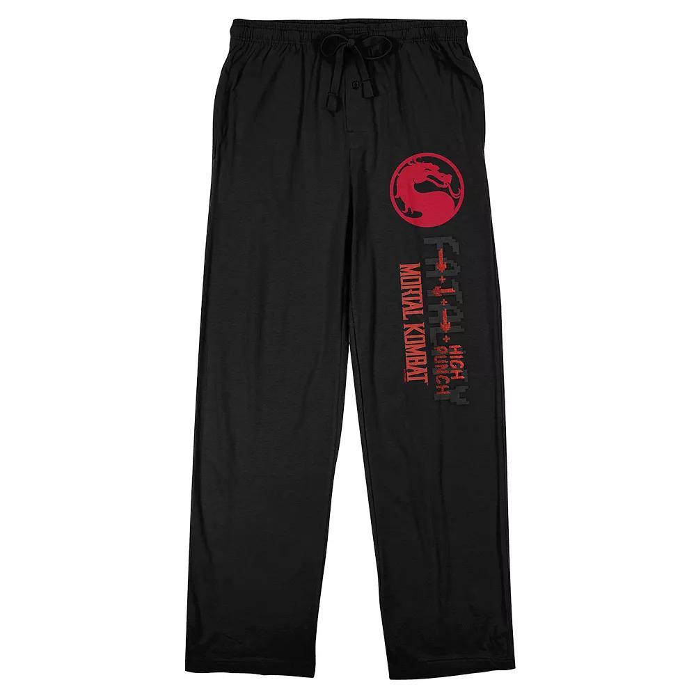 Men's Mortal Kombat Fatal Pajama Pants, Size: Small, Black Product Image