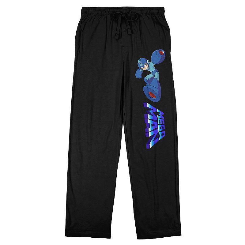 Men's Mega Man Punch Pajama Pants, Size: XL, Black Product Image