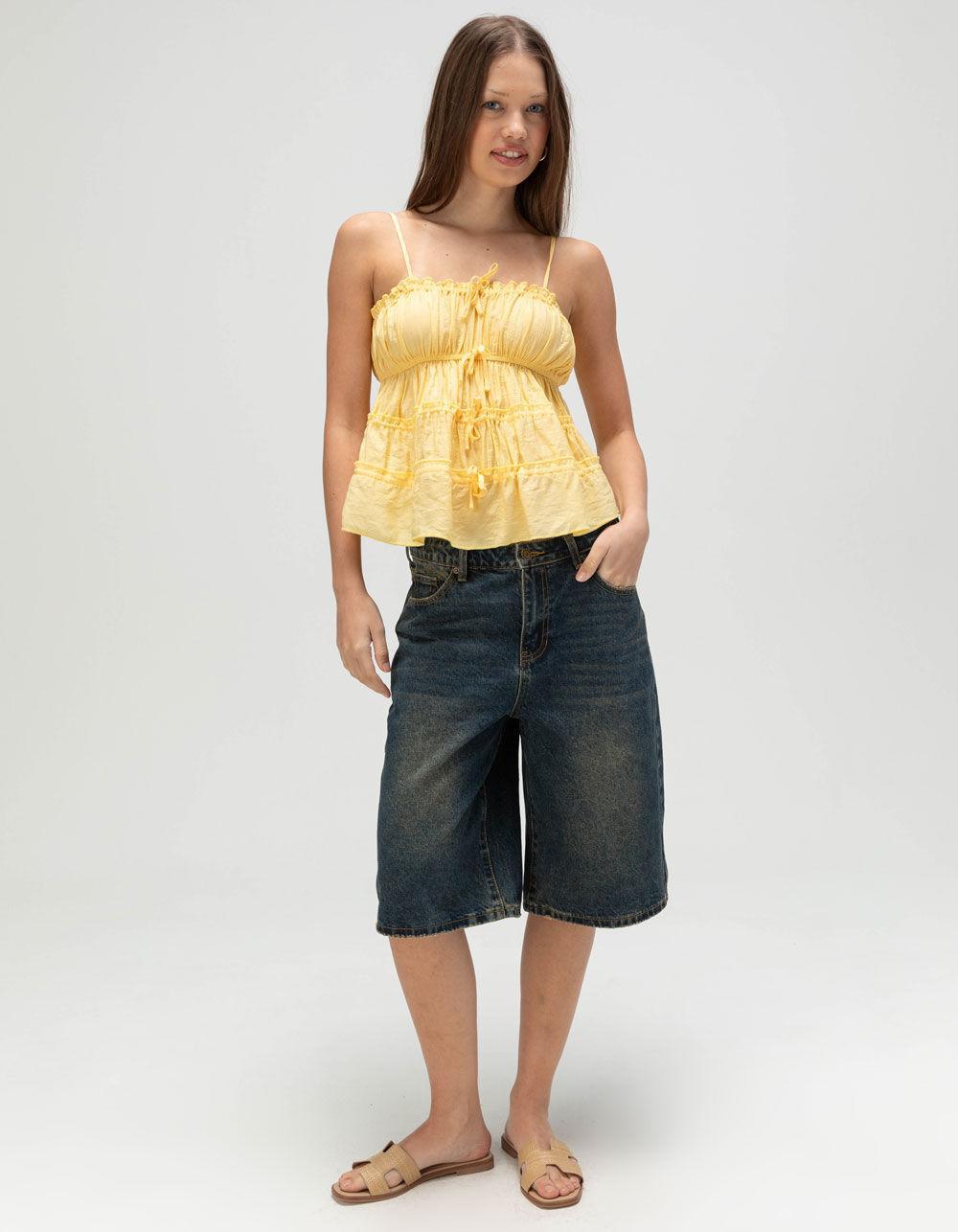 RSQ Womens Tie Cami - YELLOW Product Image