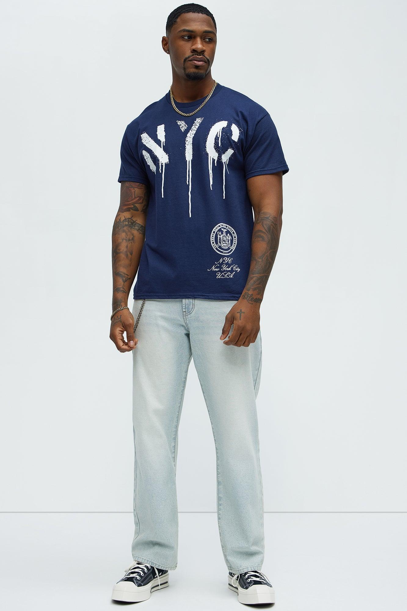 NYC Stencil Short Sleeve Tee - Navy Product Image