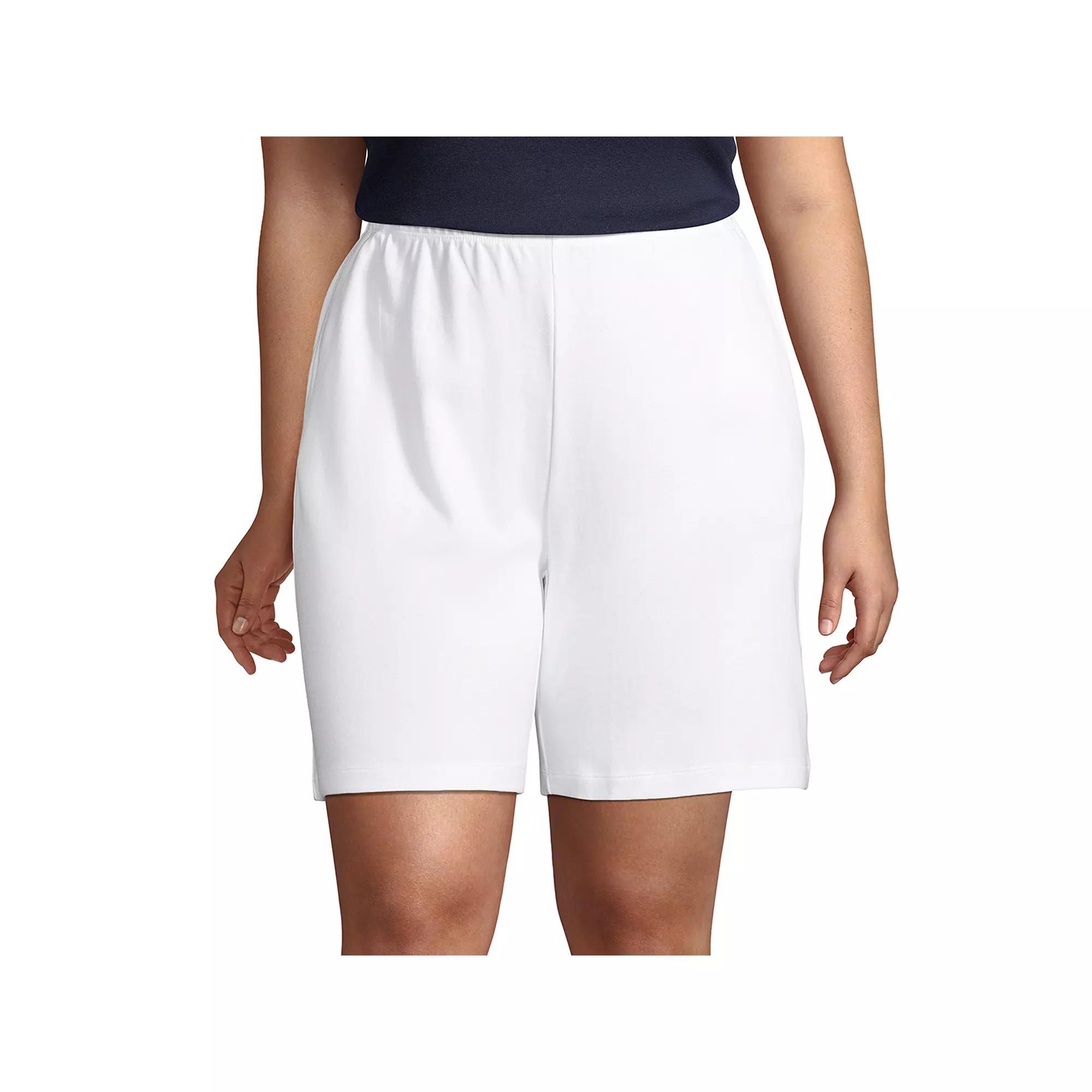 Petite Lands' End Sport Knit Pull-On Shorts, Women's,  Product Image