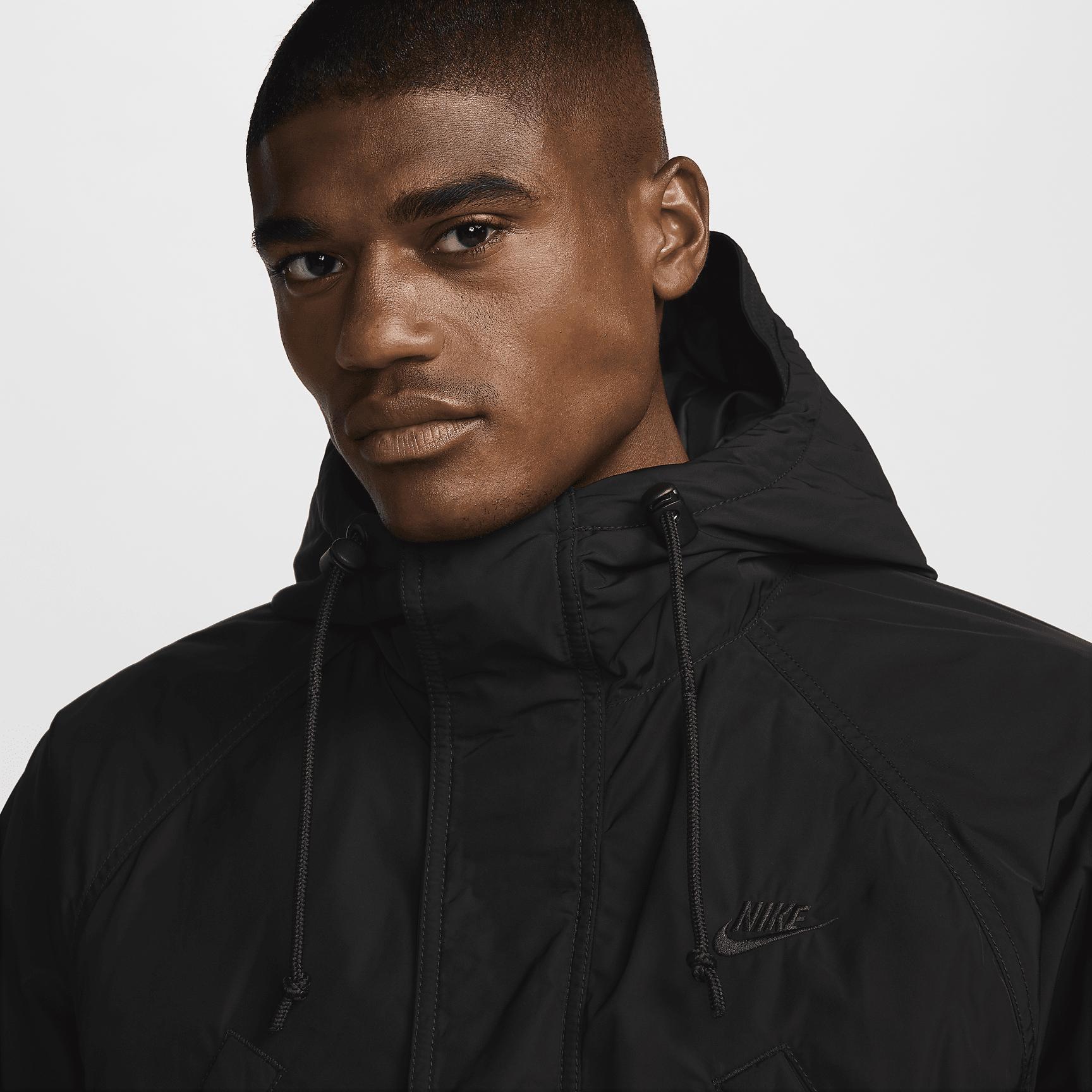 Nike Mens Sportswear Club Fleece Therma-FIT Parka in Khaki/BLACK Product Image