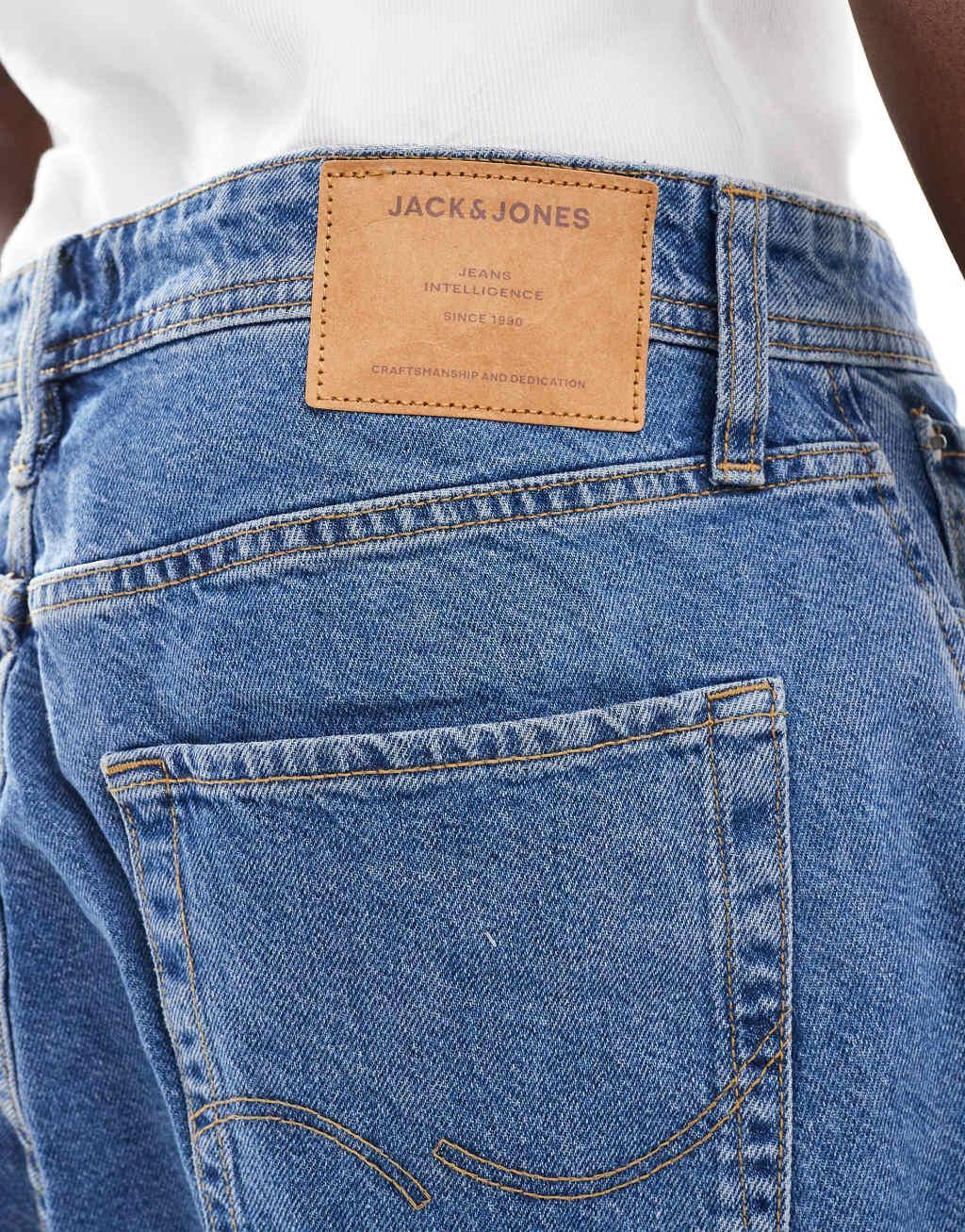 Jack & Jones Ron skater jeans in mid blue wash - part of a set Product Image