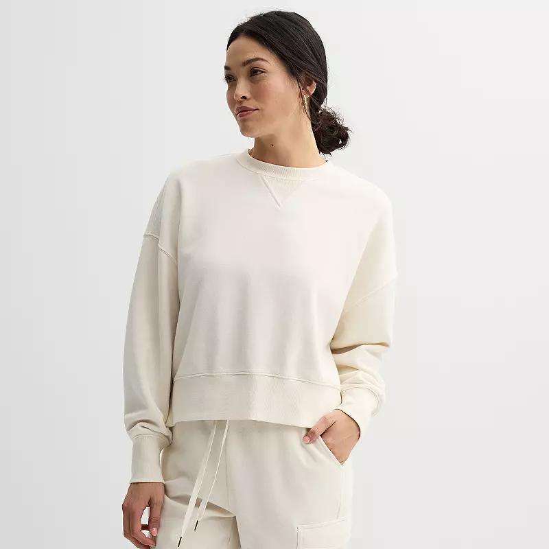 Women's Sonoma Goods For Life® Boxy Crewneck Sweatshirt, Size: Small, Pandora River Product Image
