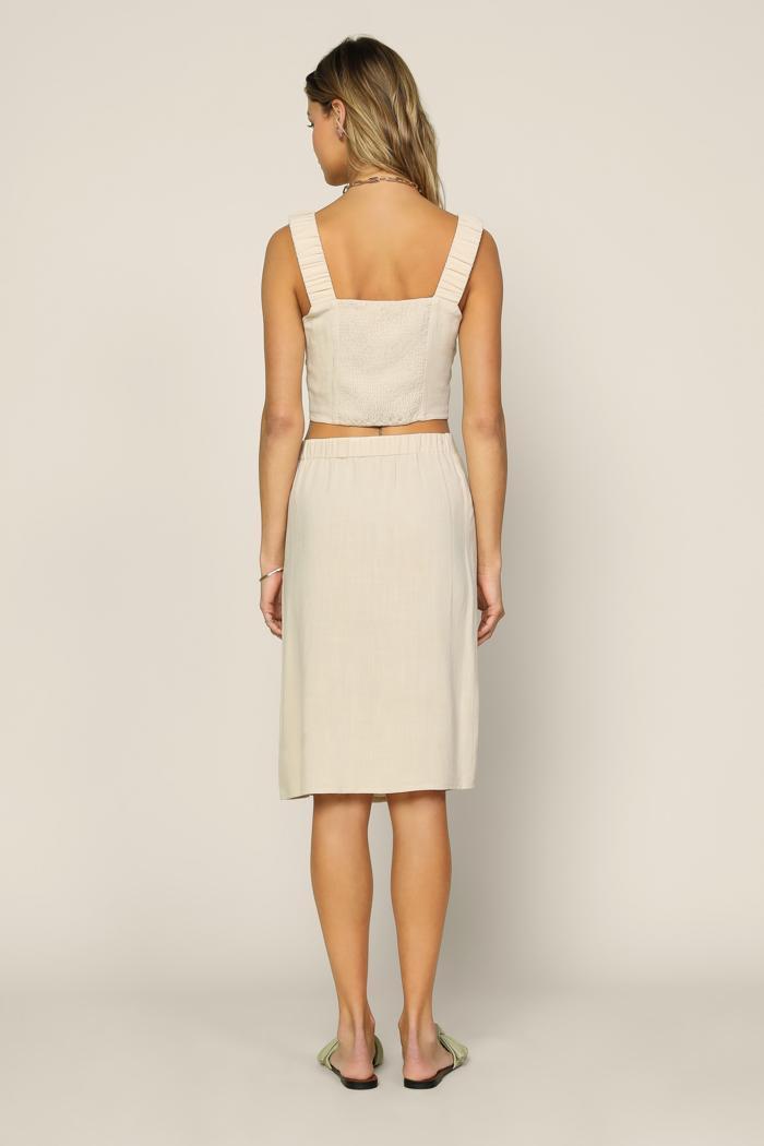 Button Down Midi Skirt Product Image