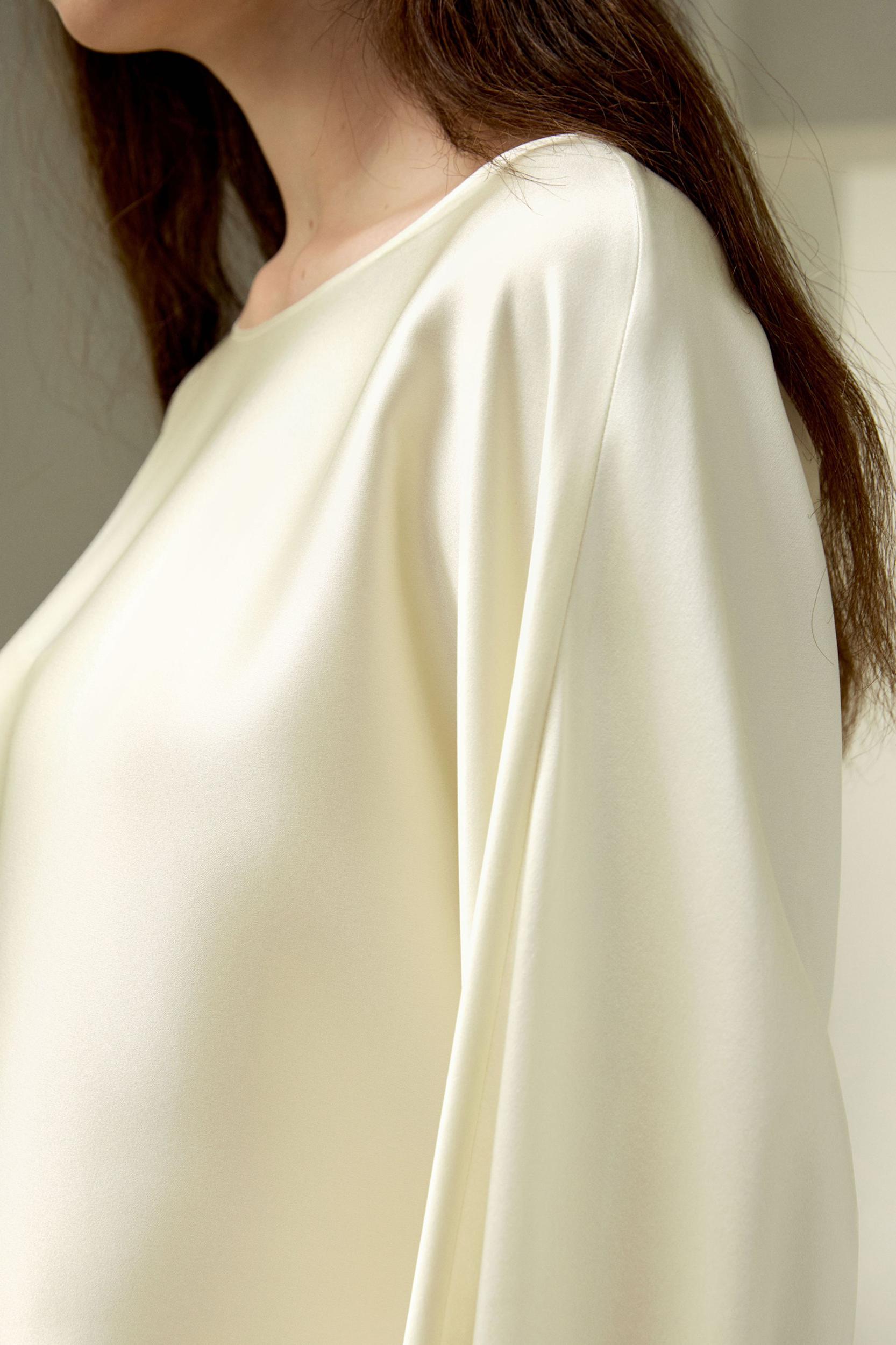 LILYSILK Silk Blouse Women - Midnight Blue Mulberry Silk - Perfect for Work Or Casual Round Neckline Tops S Product Image