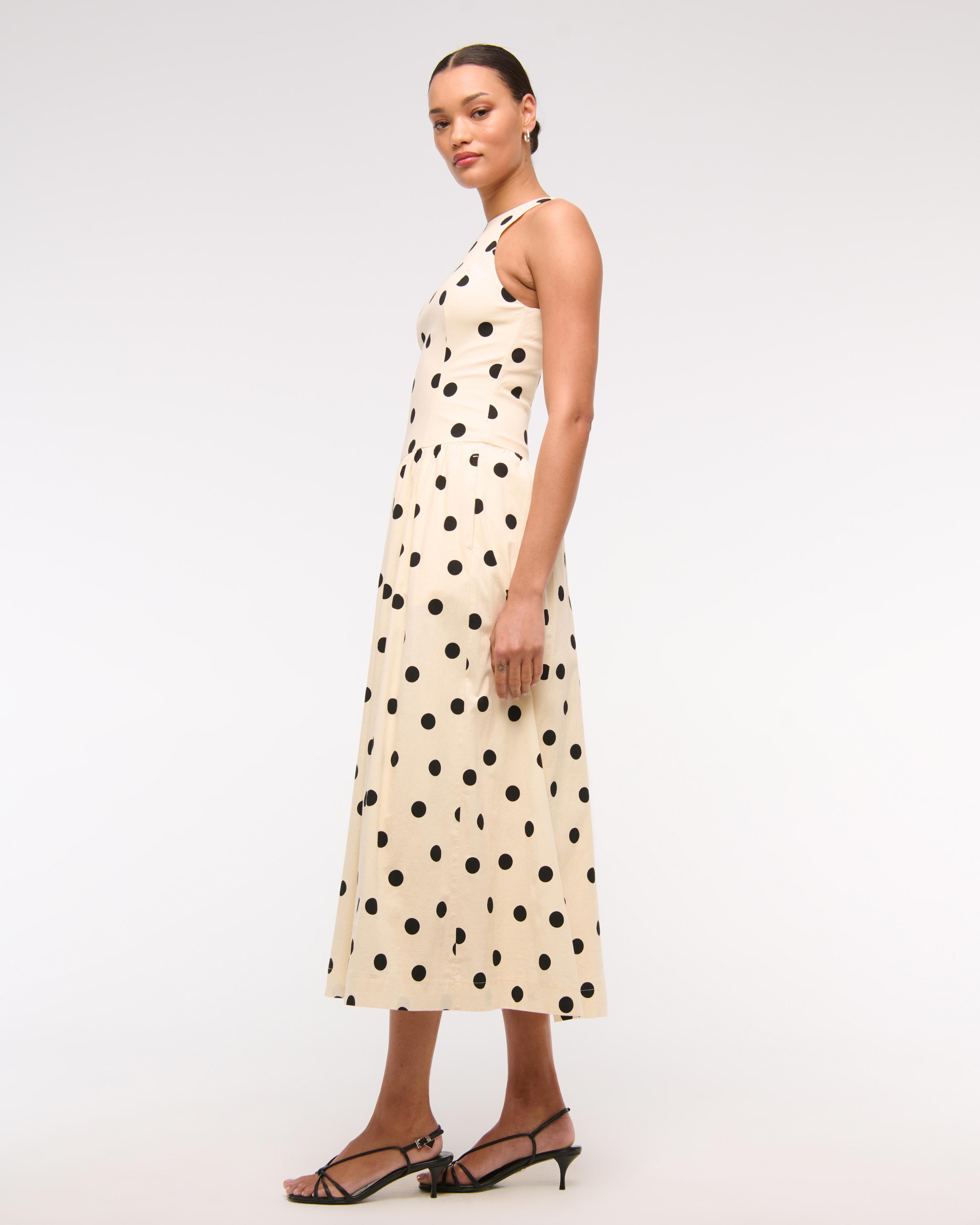 Drop-Waist Midi Dress Product Image