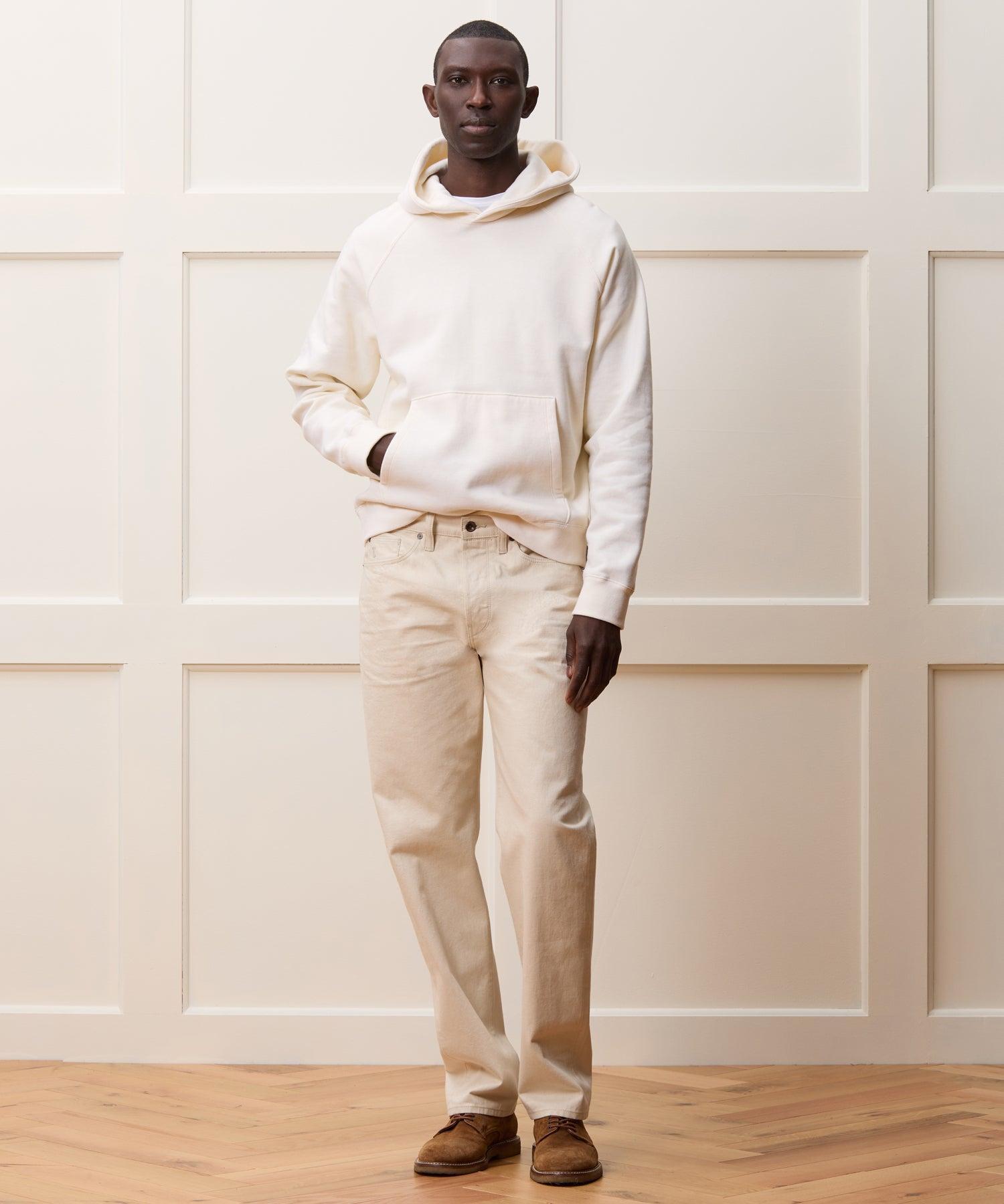 Cotton-Camelhair Fleece Hoodie in Camel Product Image