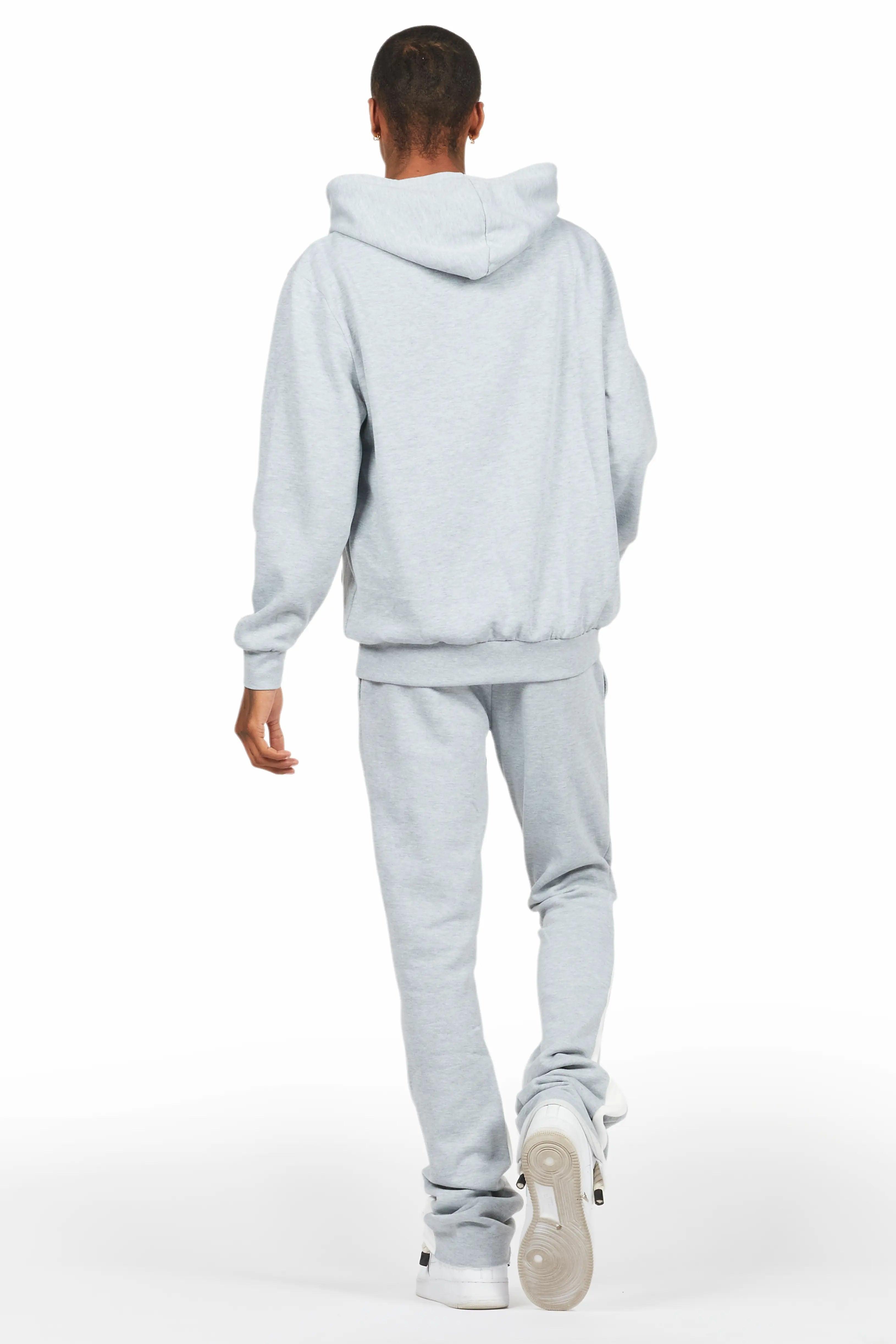 Briggs Heather Grey Hoodie/Stacked Flare Track Set Male Product Image