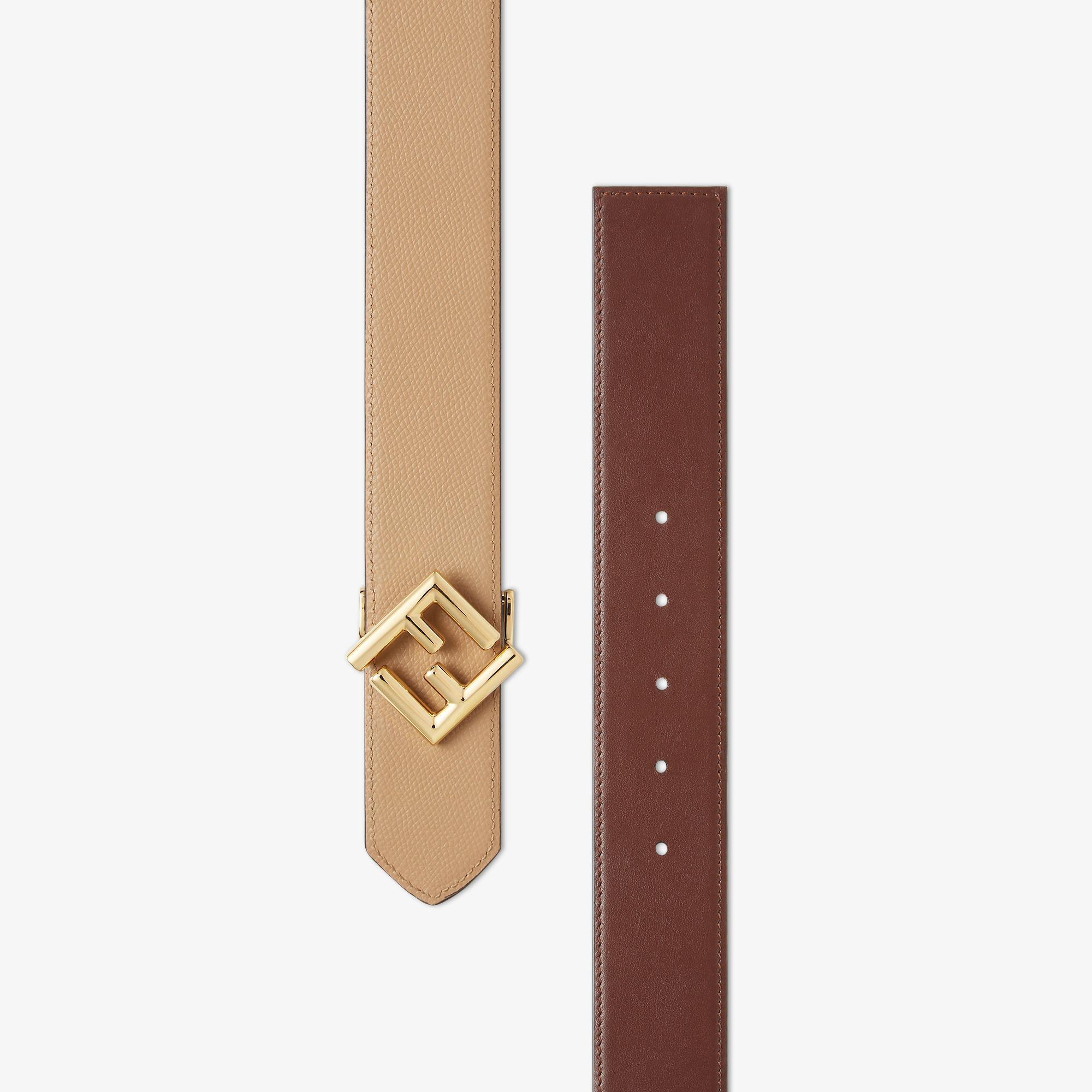 FF Diamonds BeltTan leather reversible belt Product Image