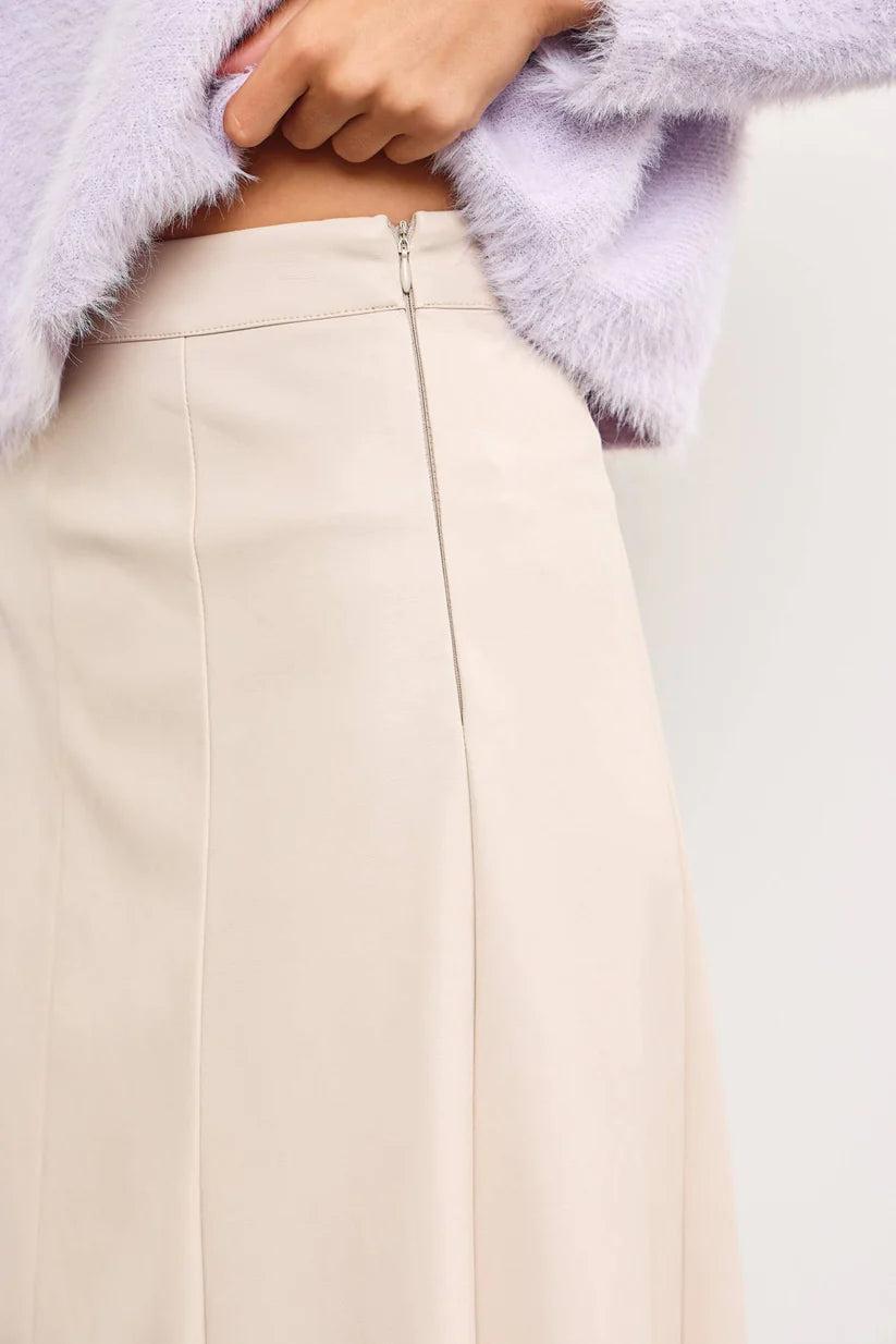 A Line Vegan Leather Maxi Skirt Product Image