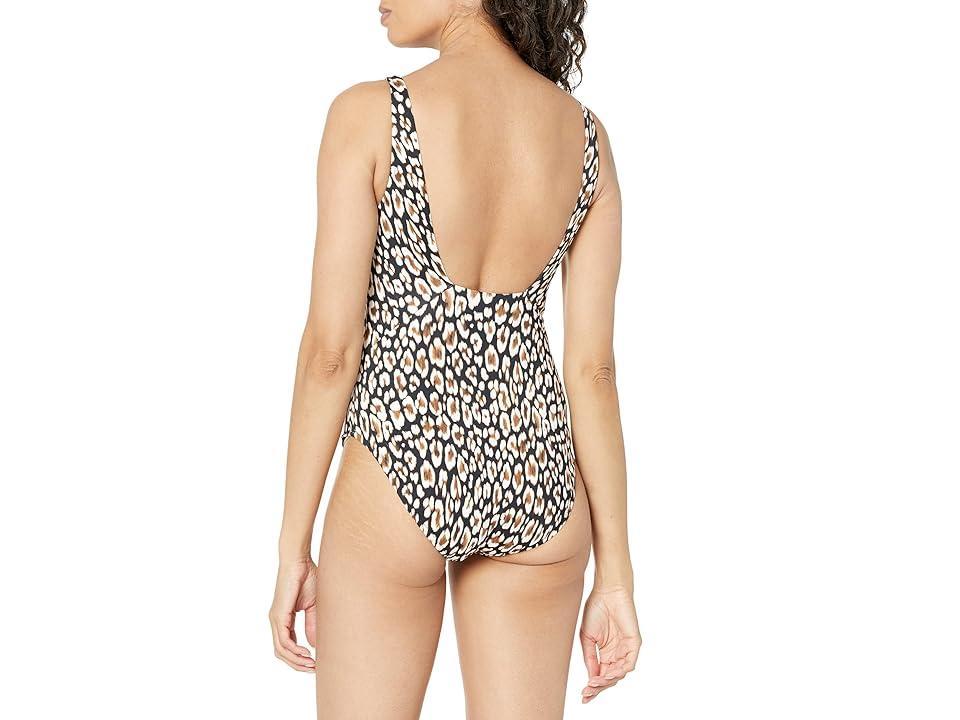 Tommy Bahama Palm Modern Safari Cat Square Neck One-Piece Women's Swimsuits One Piece Product Image