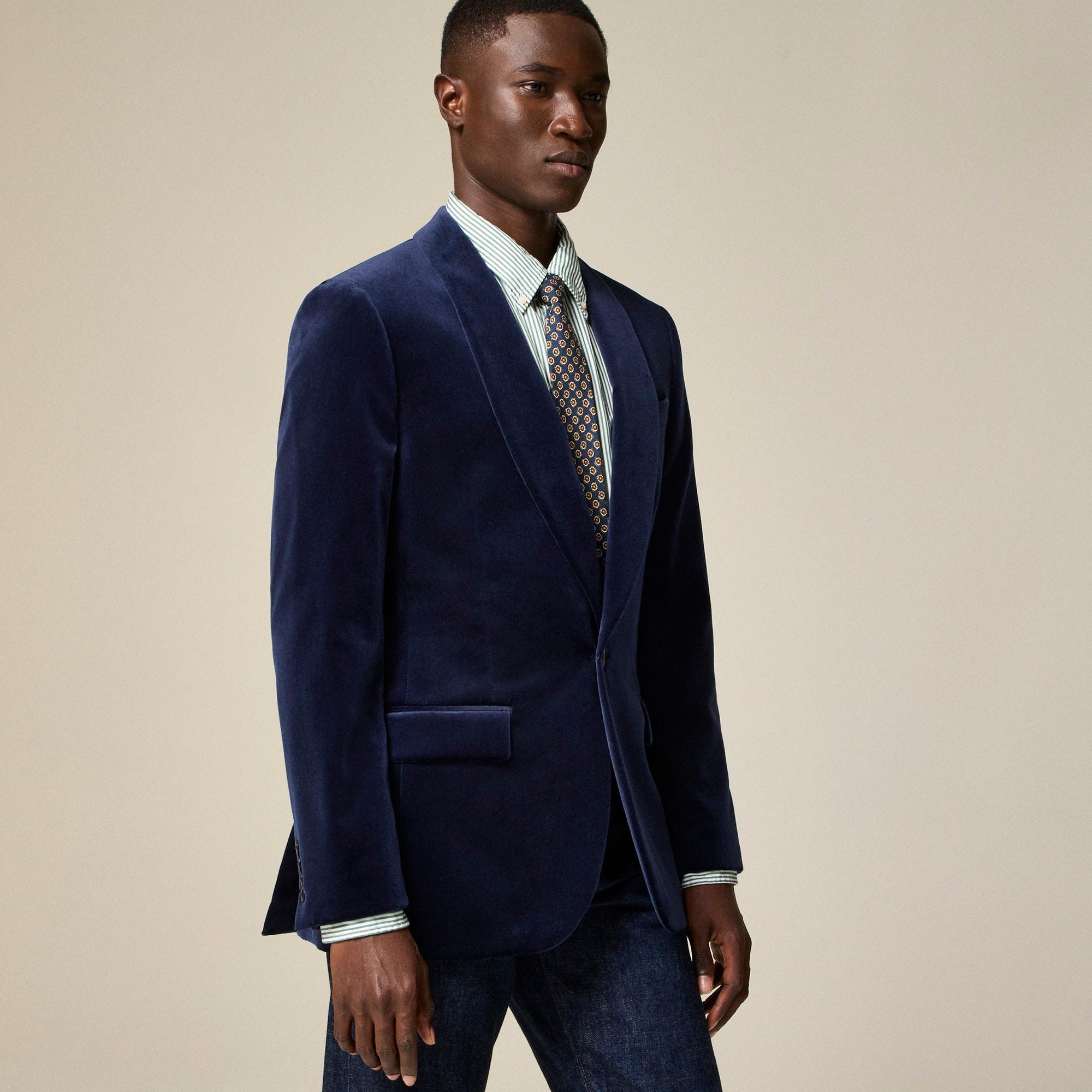 Shawl-collar dinner jacket in velvet Product Image