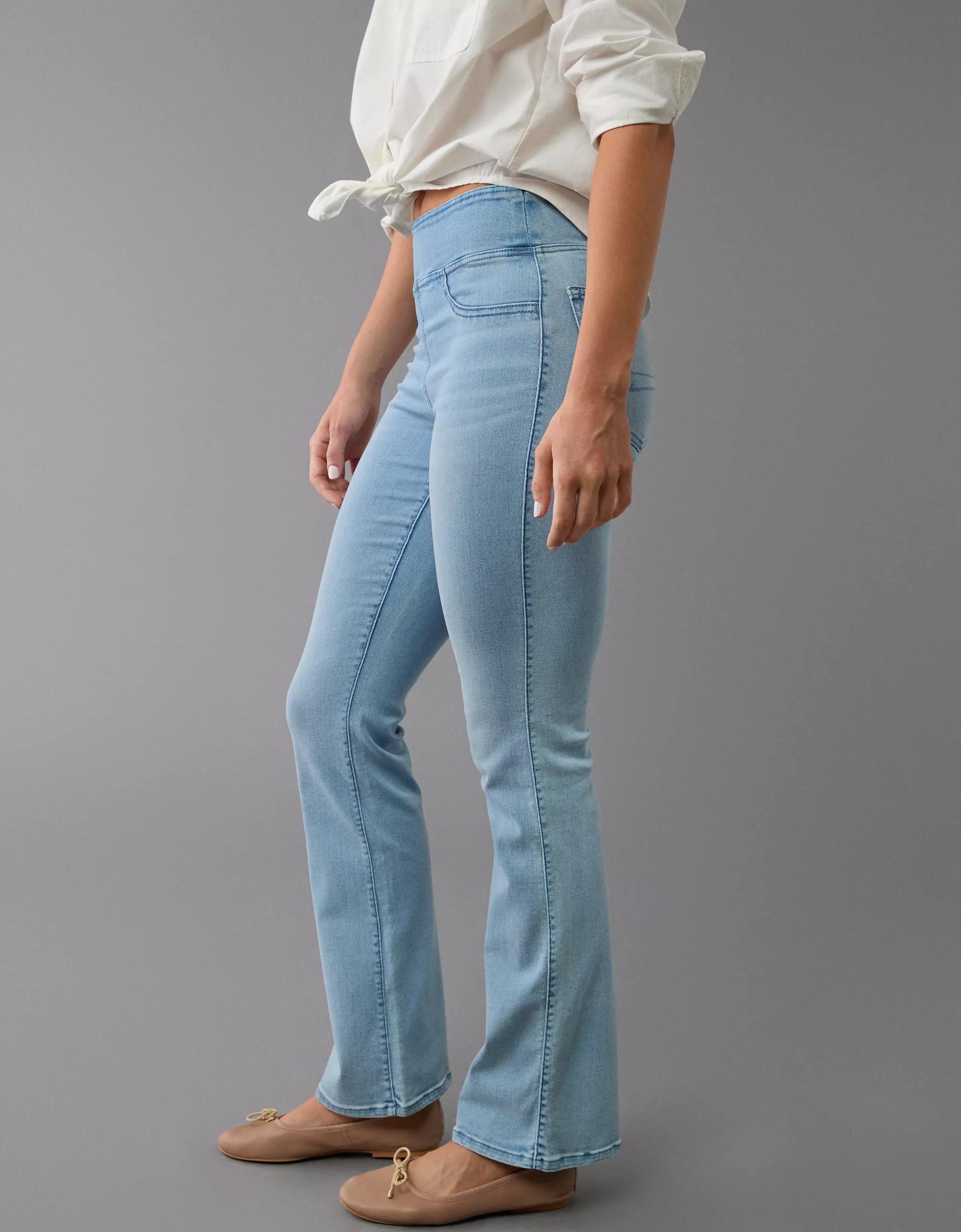 AE Luxe Pull-On High-Waisted Kick Bootcut Jean Product Image